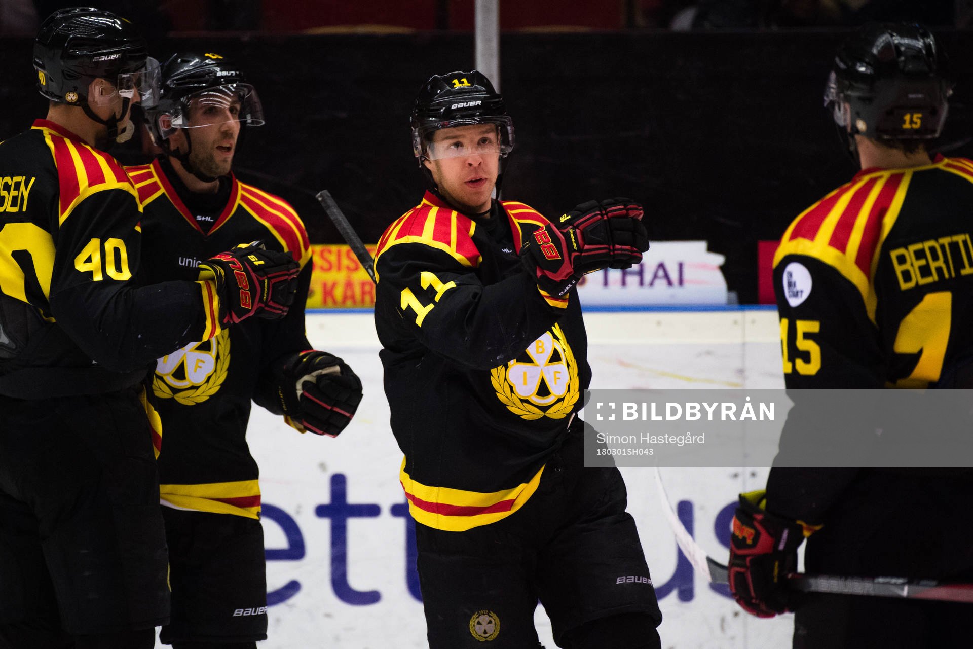 Brynäs Kevin Clark jublar