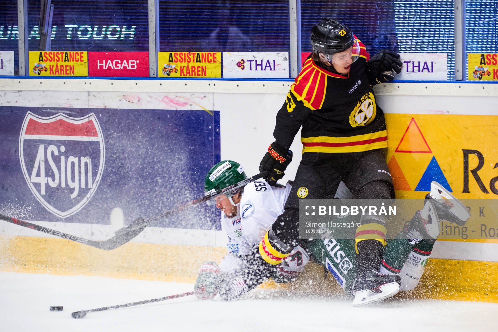 Frölundas Sebastian Stålberg och Brynäs Lucas Carlsson