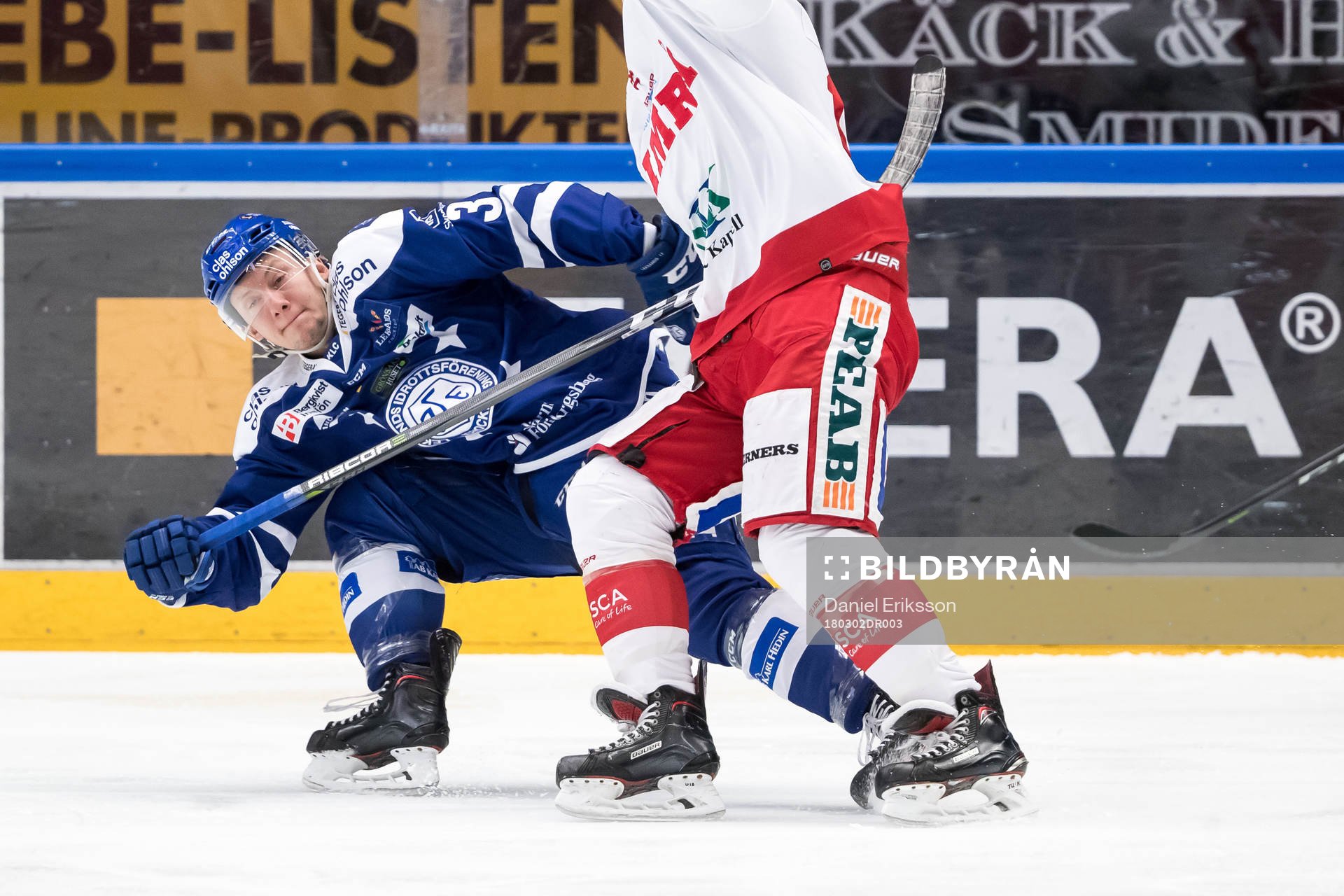Leksands Daniel Bertov  i ishockeymatchen i