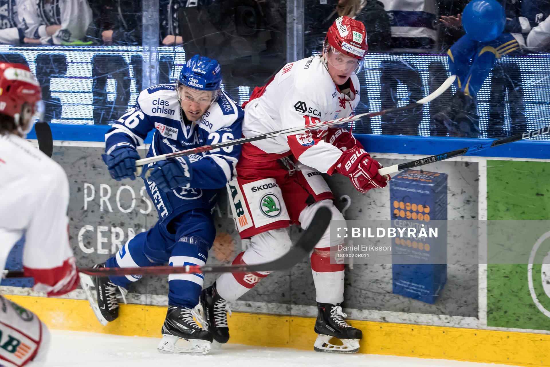 Leksands Patrik Norén och Timrås Erik Karlsson  i