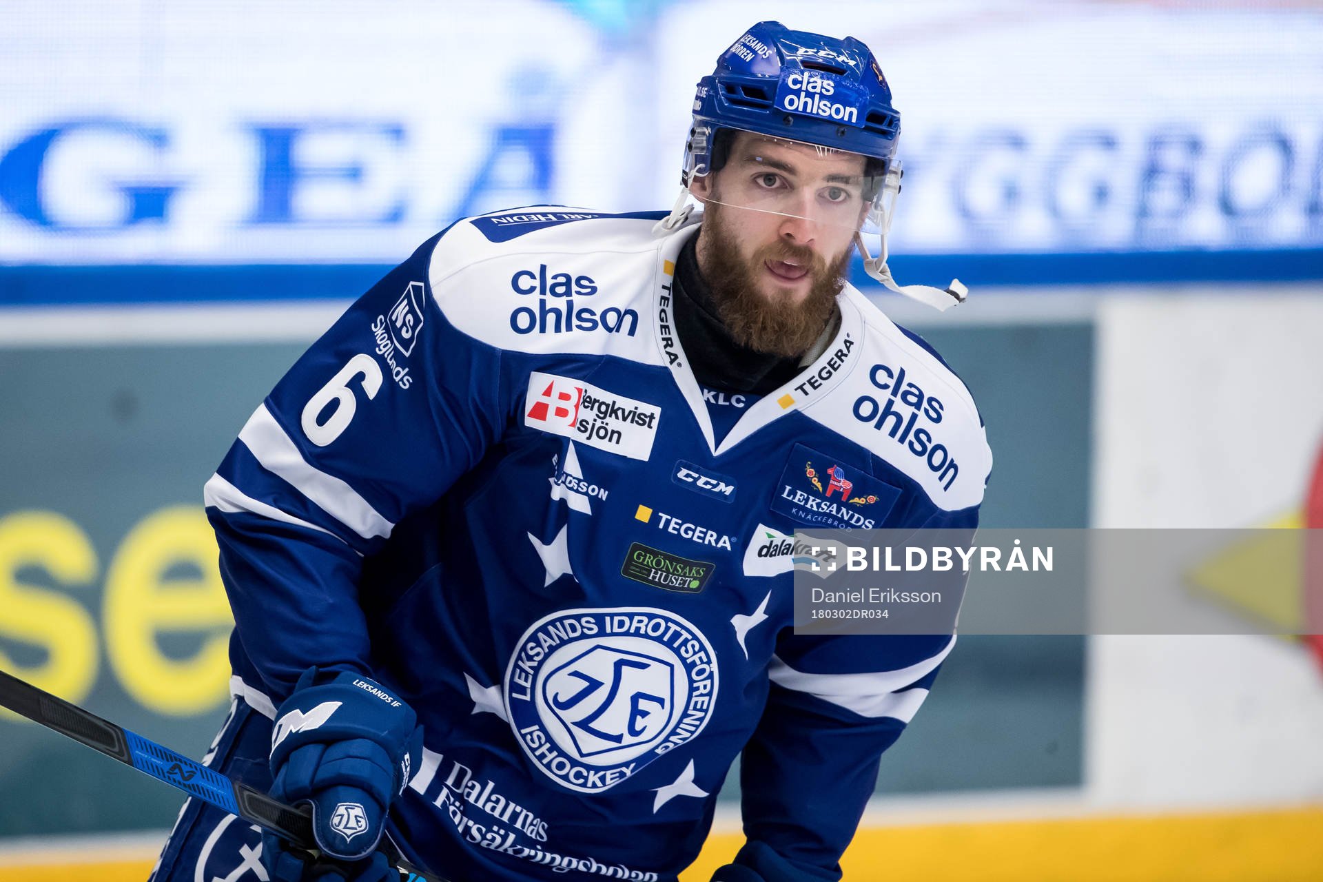 Leksands Austin Madaisky  i ishockeymatchen i