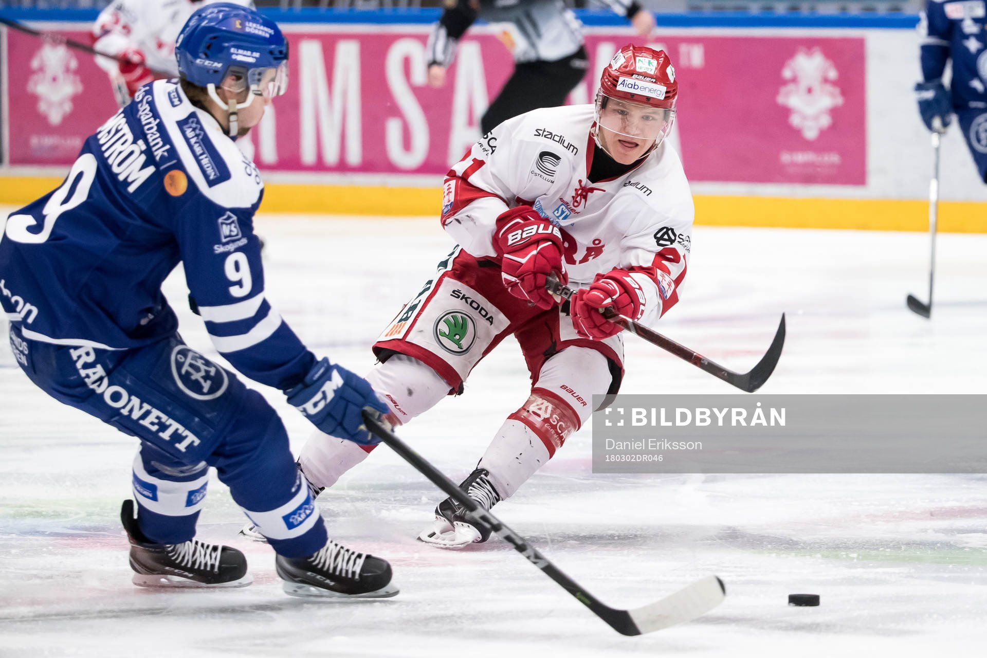 Leksands Emil Bemström och Timrås Johan Johnsson  i