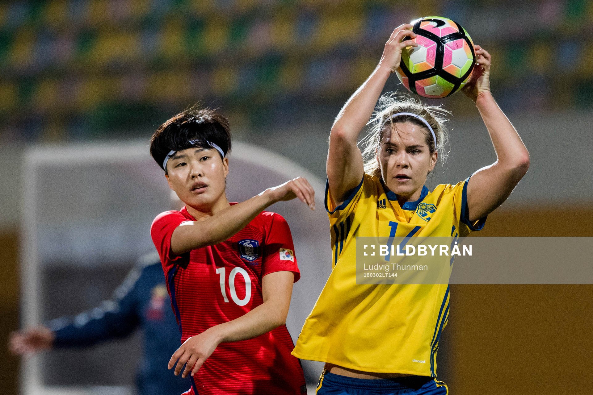 Sydkoreas Ji Soyun och Sveriges Hanna Folkesson