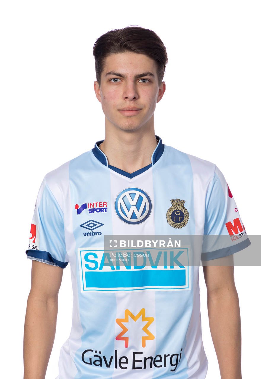 Gefle:s Melvin Mårtensson Almevid poserar för ett porträtt den 2 mars 2018 i Gävle.