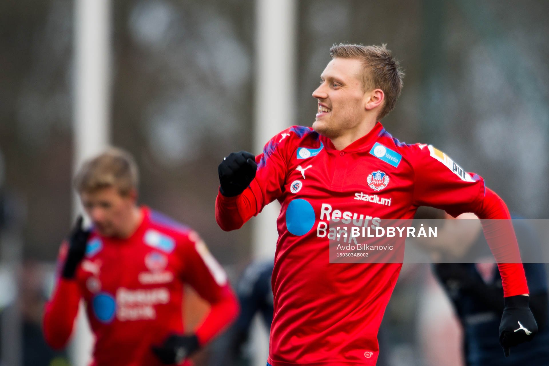 Helsingborgs Anda Runar Bjärnason jublar