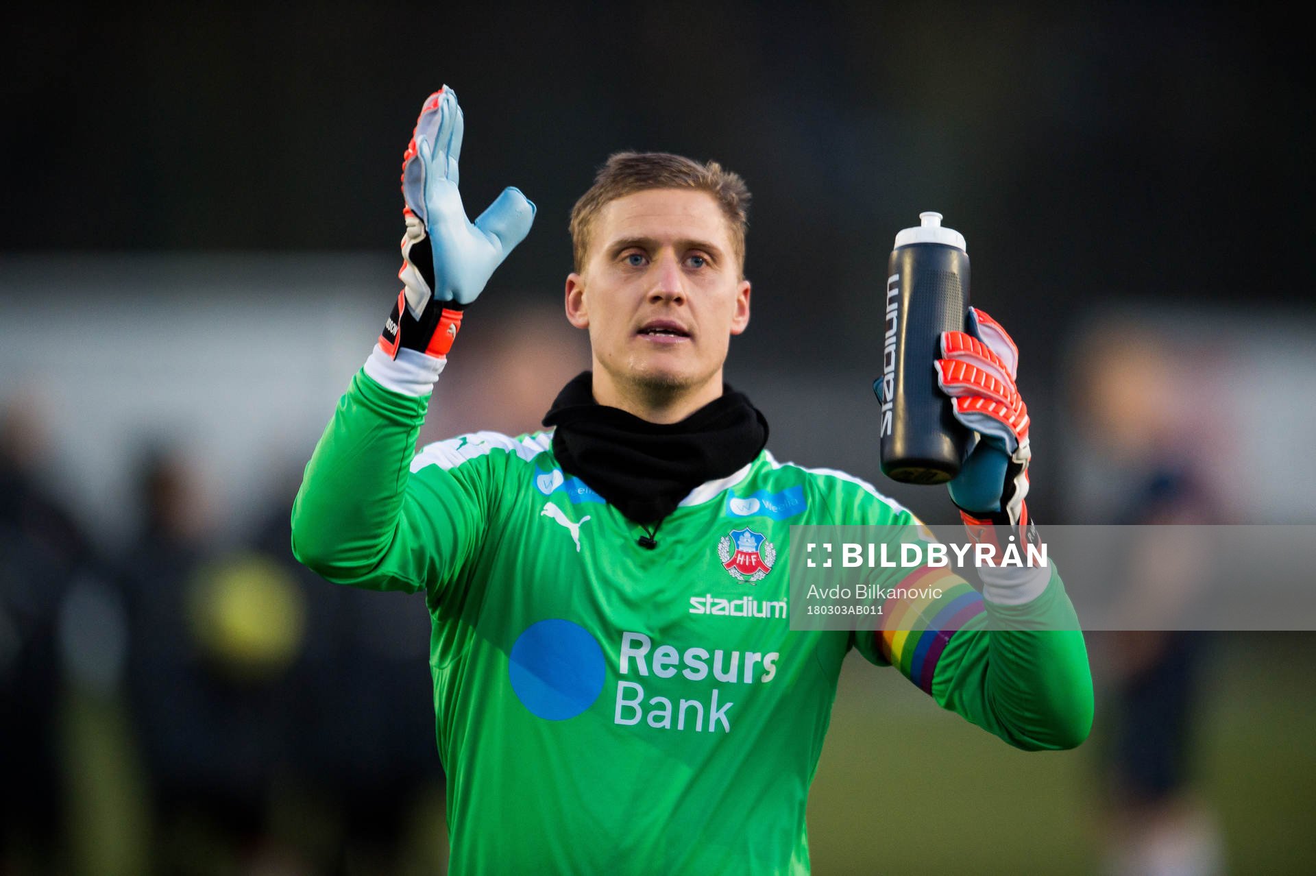 Helsingborgs målvakt Pär Hansson fotbollsmatchen i