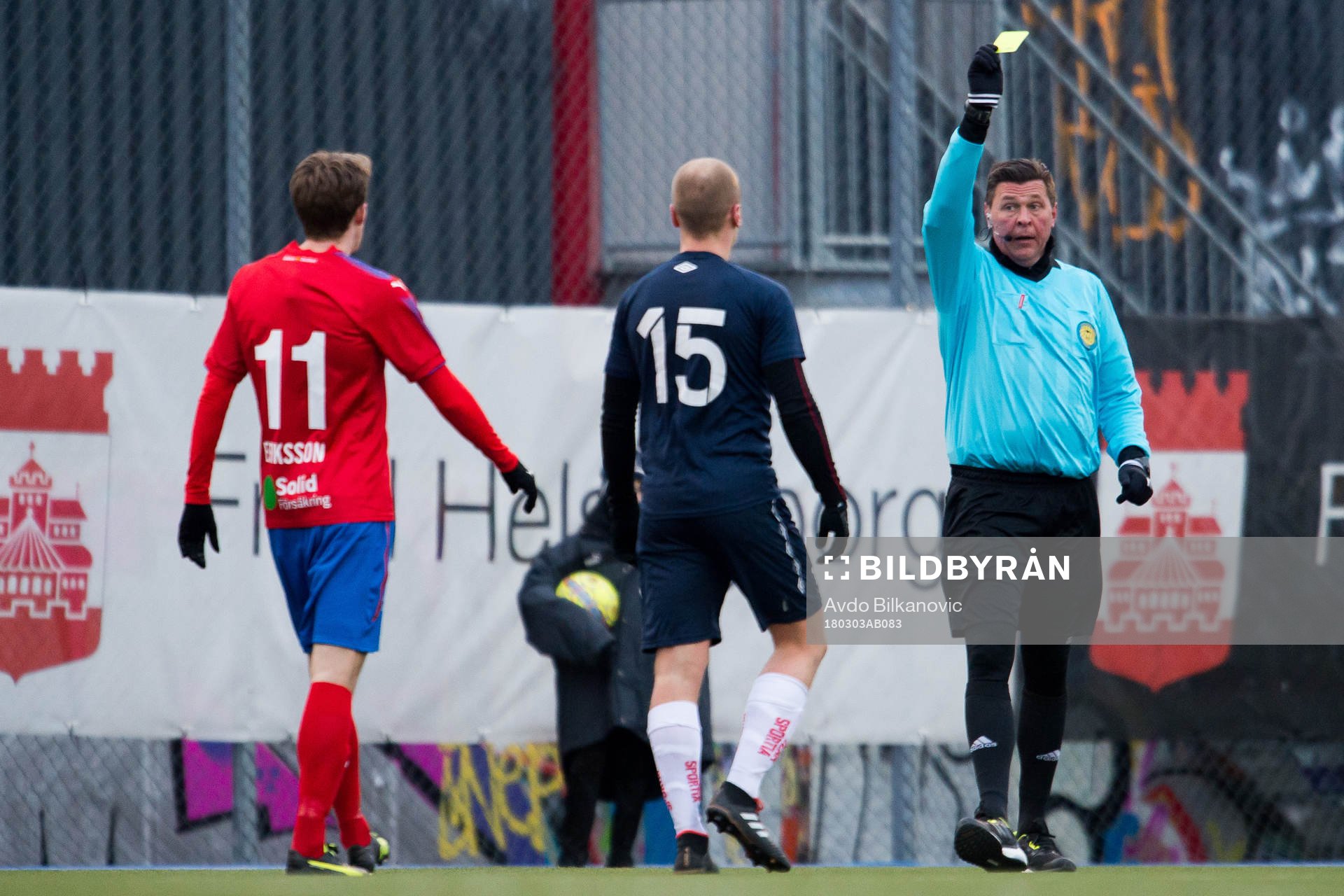 Helsingborgs Adam Eriksson och Tvååkers Jakob