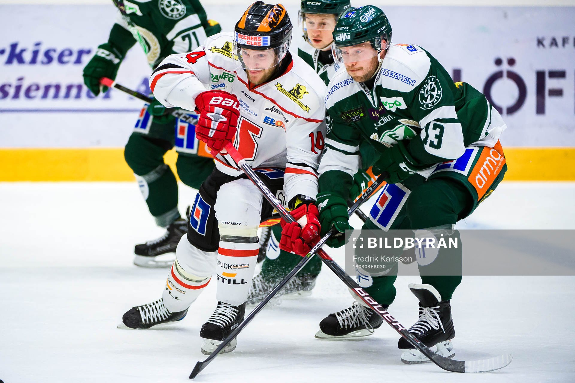 Örebros Tom Wandell och Färjestads Linus Persson