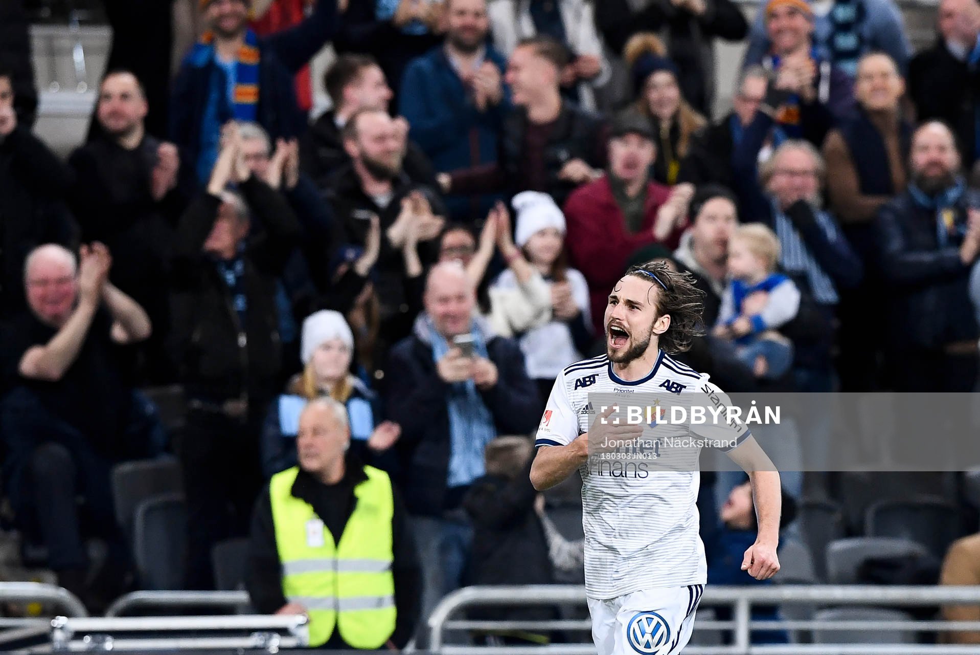 Djurgårdens Kevin Walker jublar