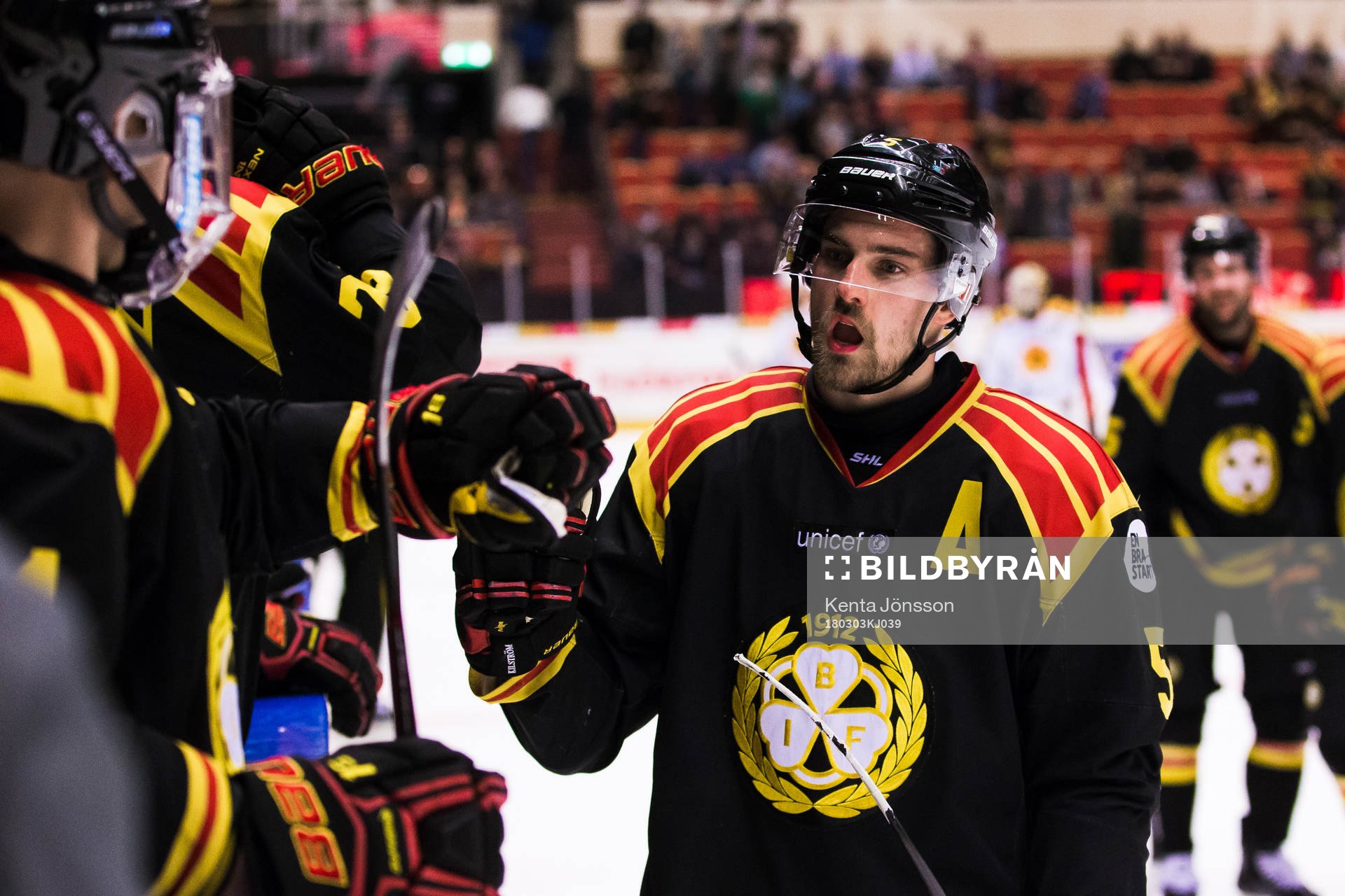 Brynäs Lukas Kilström jublar