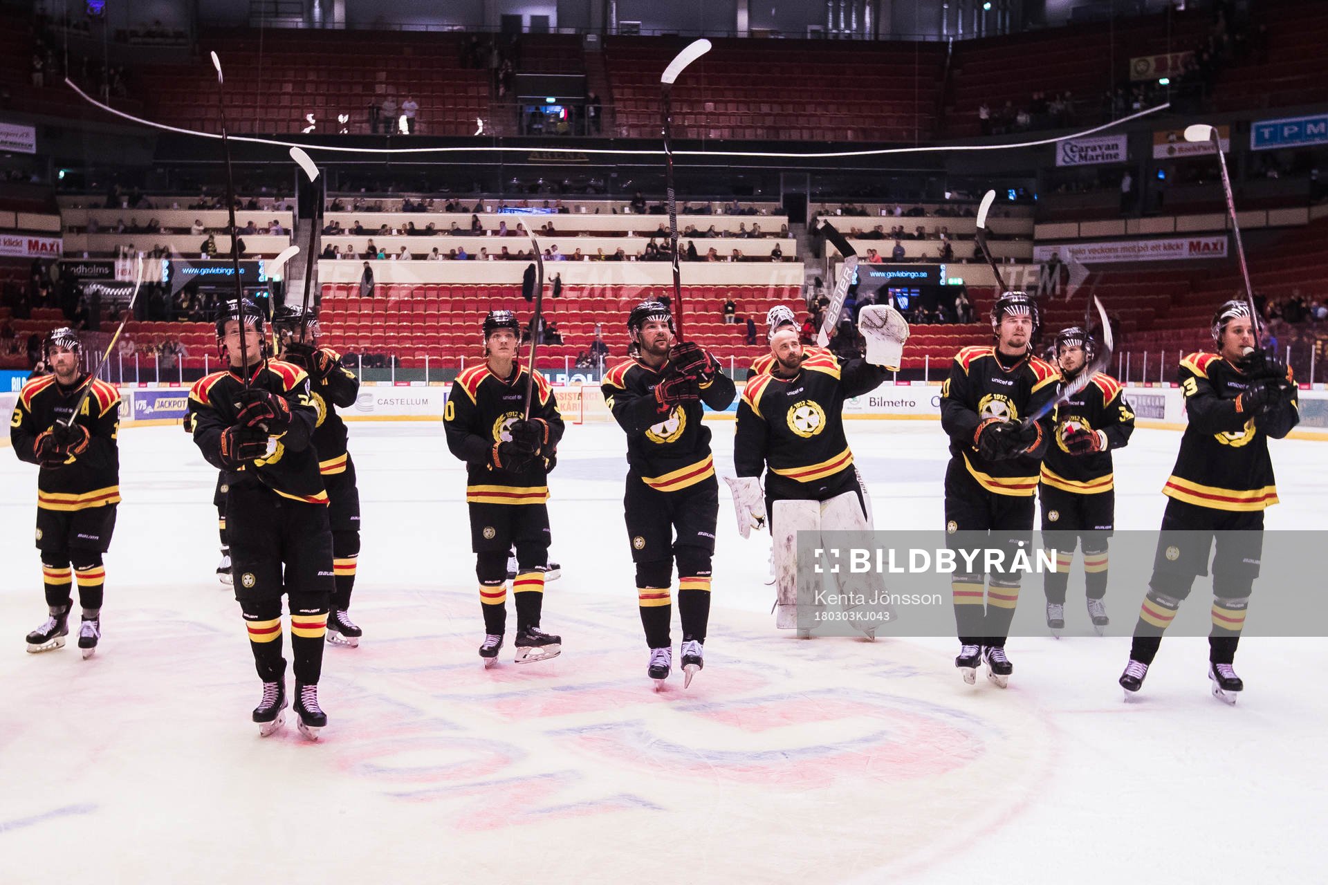 Brynäs spelare jublar