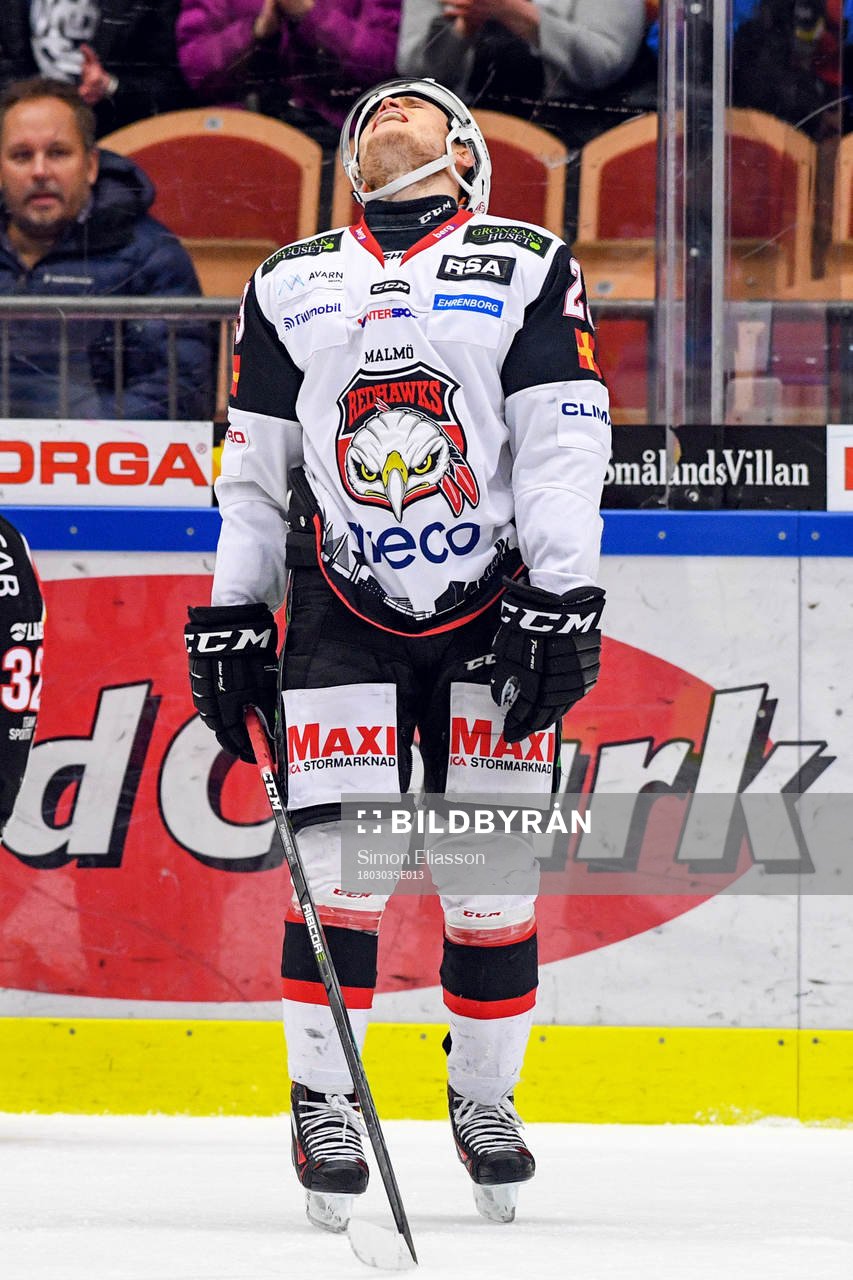 Malmö Redhawks Christoffer Forsberg deppar