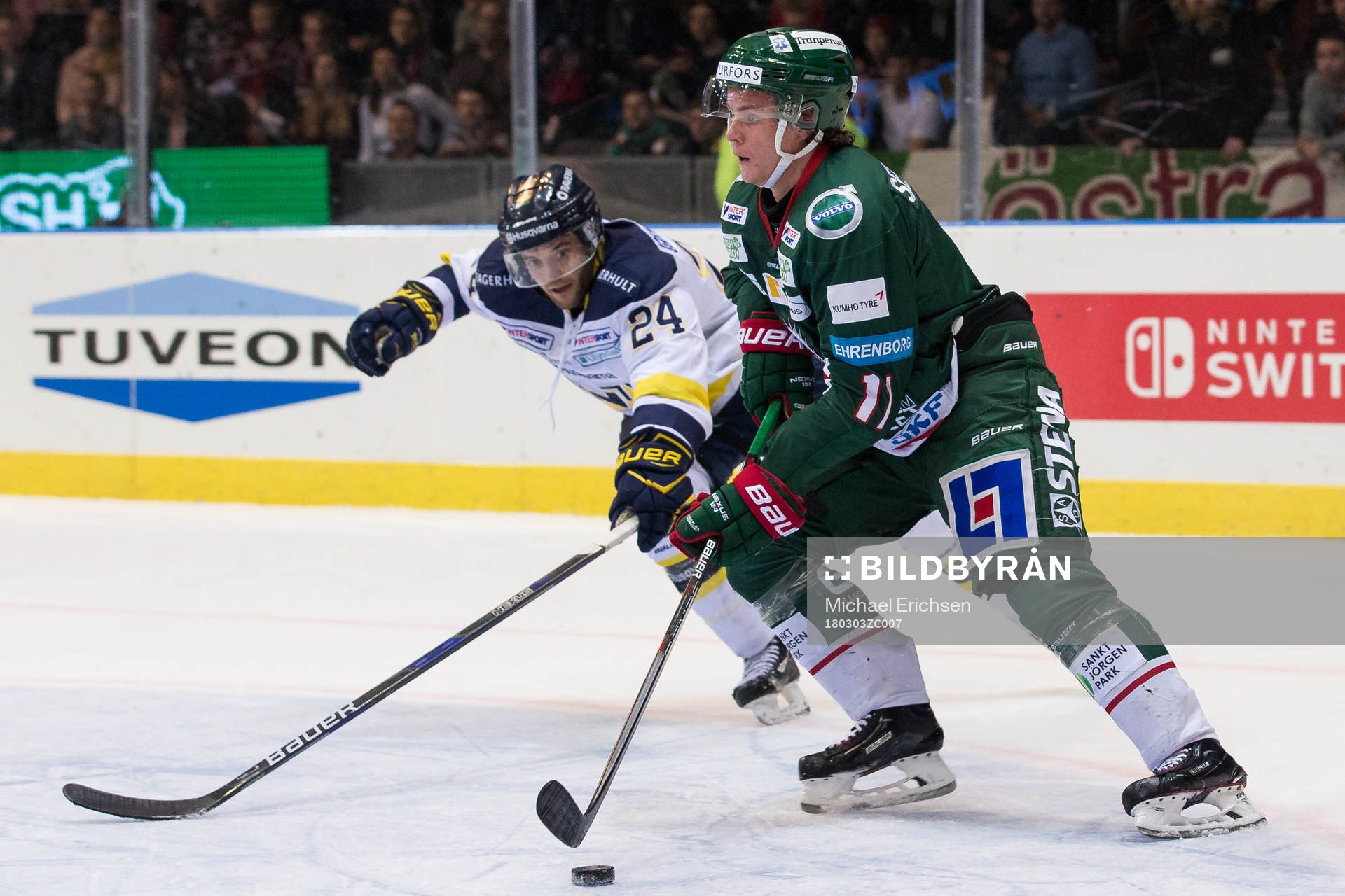 s Stefan Elliott mot Frölundas Victor Olofsson