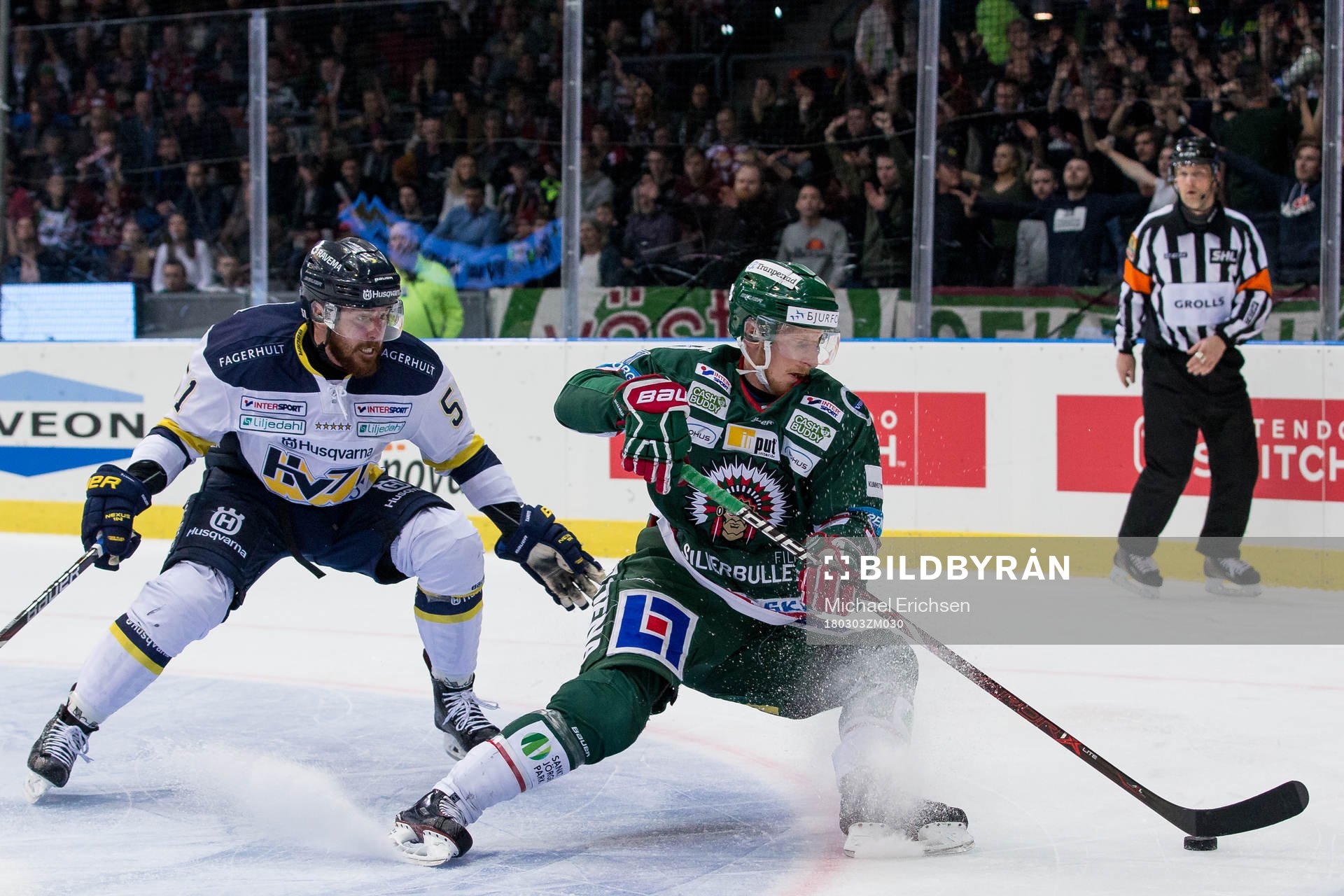 s Marc Zanetti och Frölundas Simon Hjalmarsson