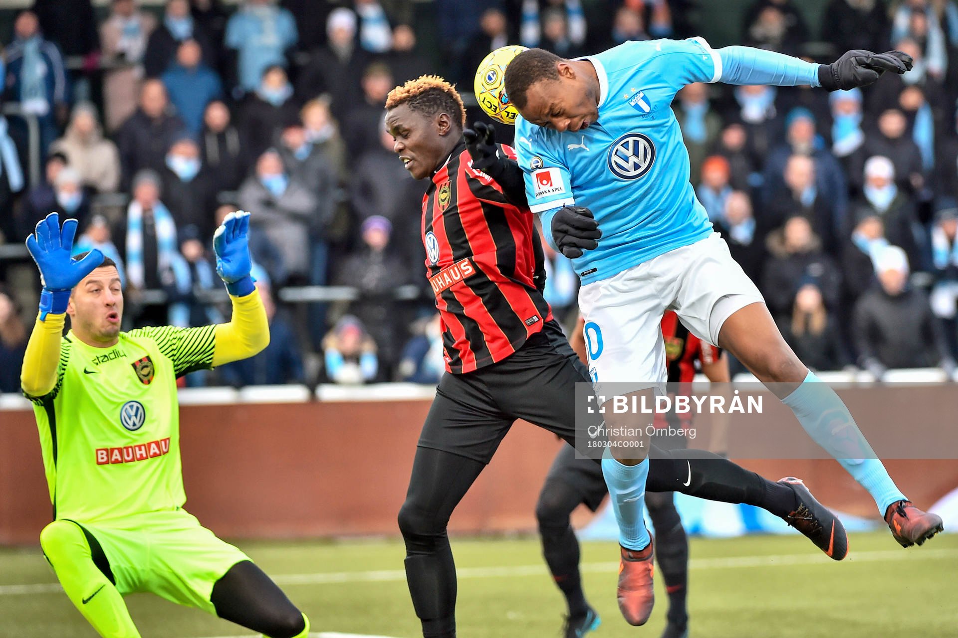 Malmö FFs Carlos Strandberg och Brommapojkarnas Kyle