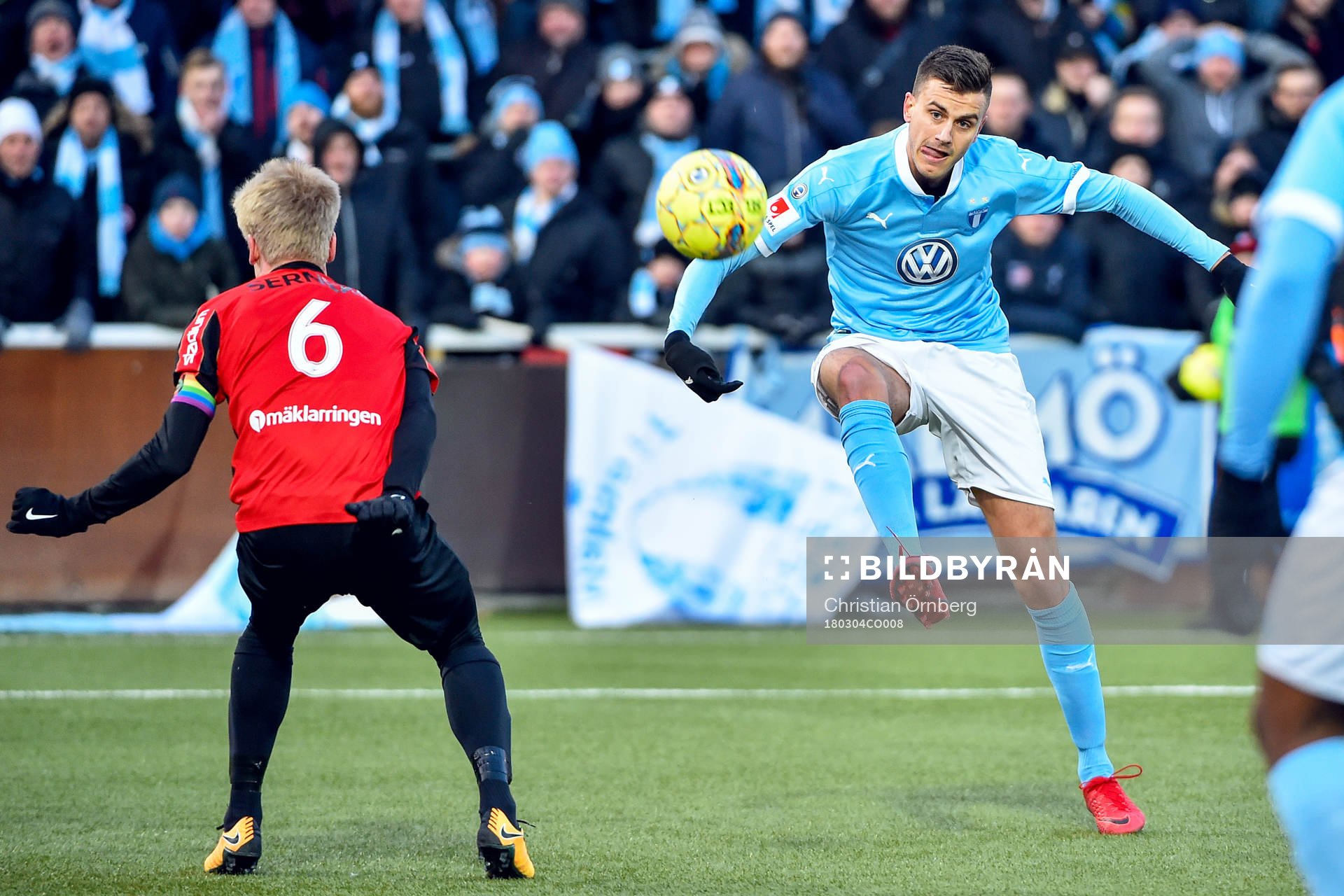 Brommapojkarnas Gustav Sandberg Magnusson och Malmö FFs