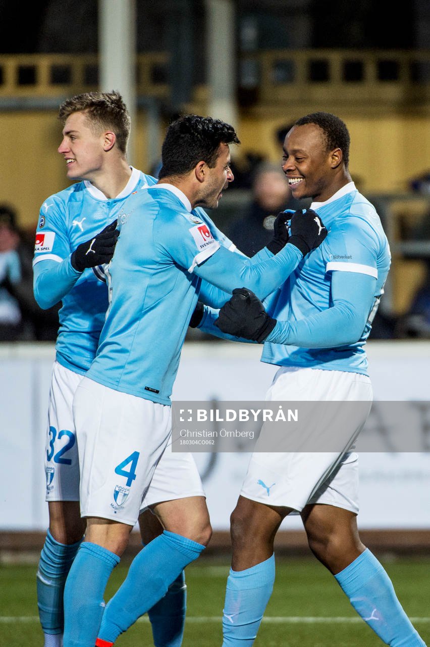 Malmö FFs Mattias Svanberg, Behrang Safari och Carlos