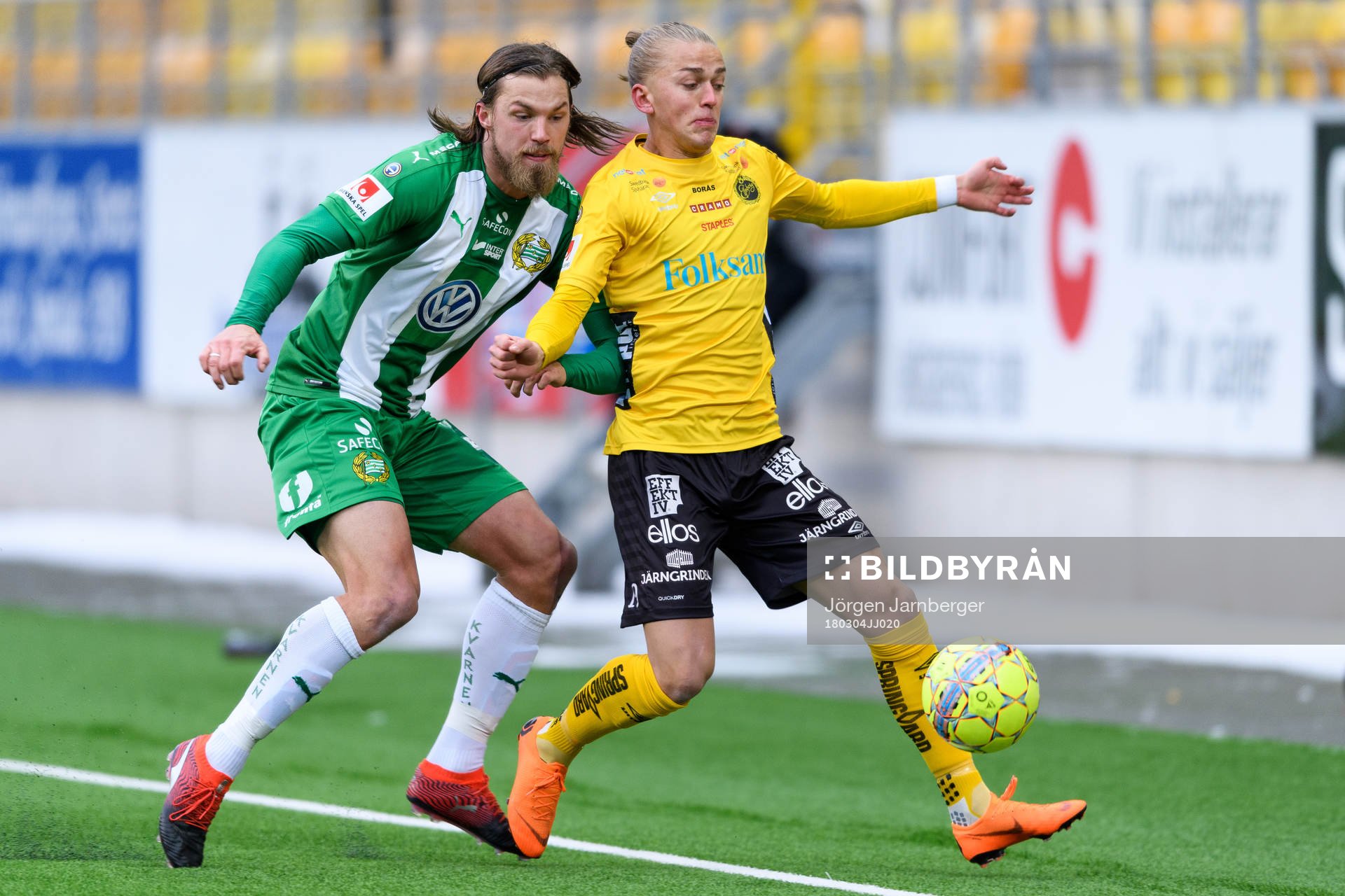 Elfsborgs Jesper Karlsson och Hammarbys Björn Paulsen