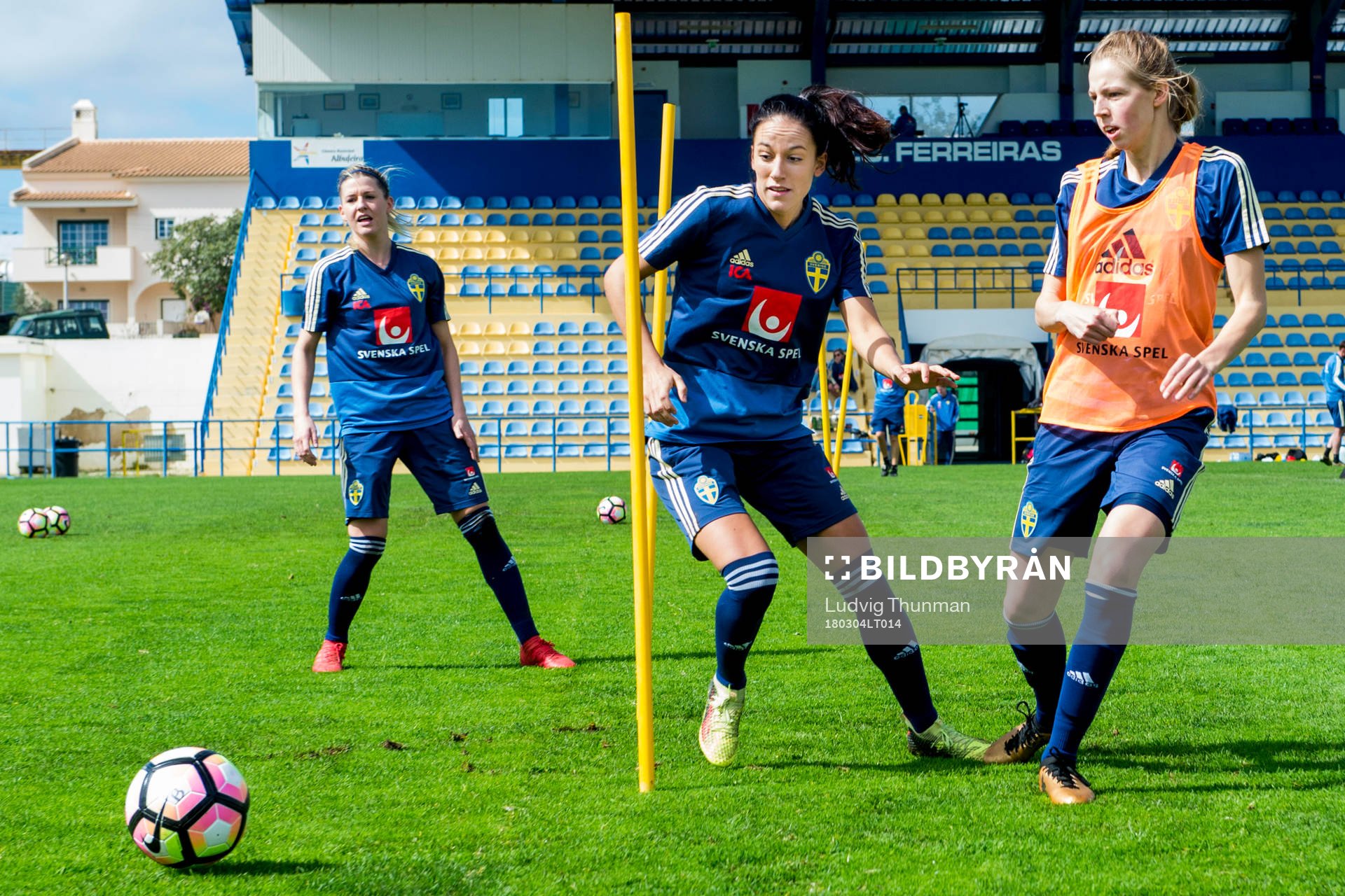 Sveriges Olivia Schough, Anna Oskarsson och Amanda Edgren