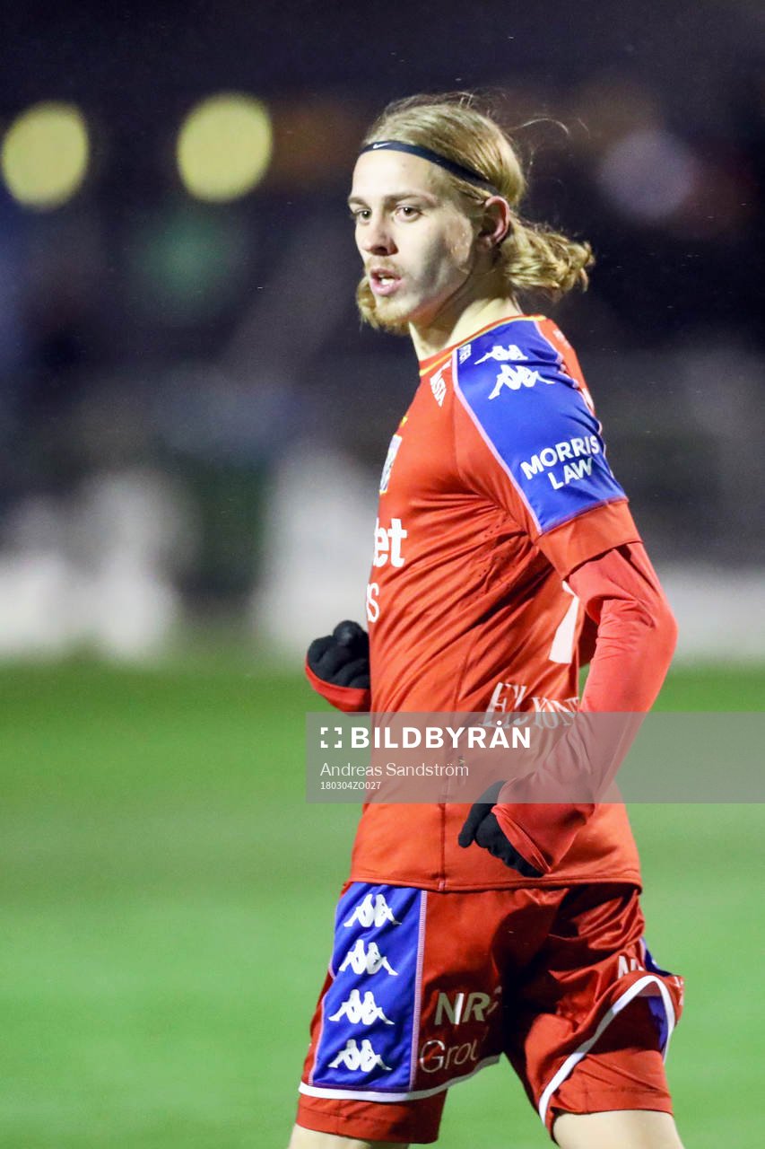 IFK Göteborgs Elias Mar Omarsson jublar efter 1-1 under fotbollsmatchen i Svenska Cupen mellan Sirius och IFK Göteborg den 4 mars 2018 i Uppsala.