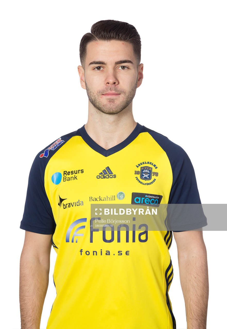 Ängelholms Edis Agelius poserar för ett porträtt den 5 mars 2018 i Ängelholm.