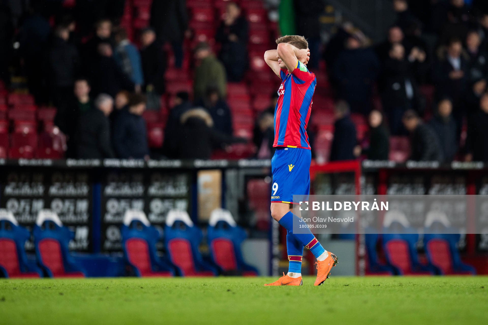Alexander Sørloth of Crystal Palace looks dejected