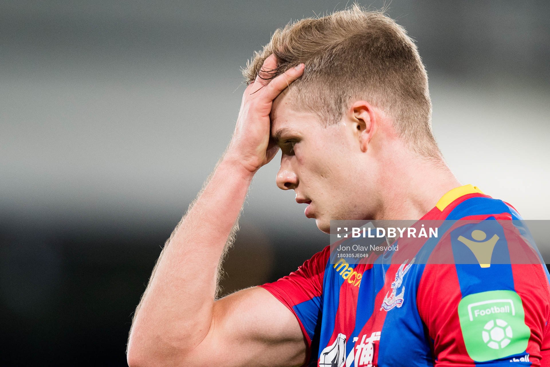 Alexander Sørloth of Crystal Palace looks dejected