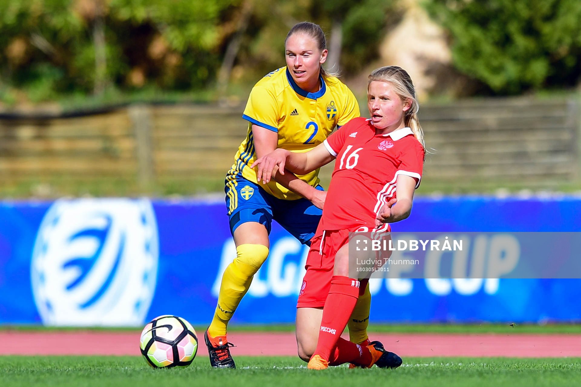 Sveriges Jonna Andersson och Rysslands Marina Fedorova