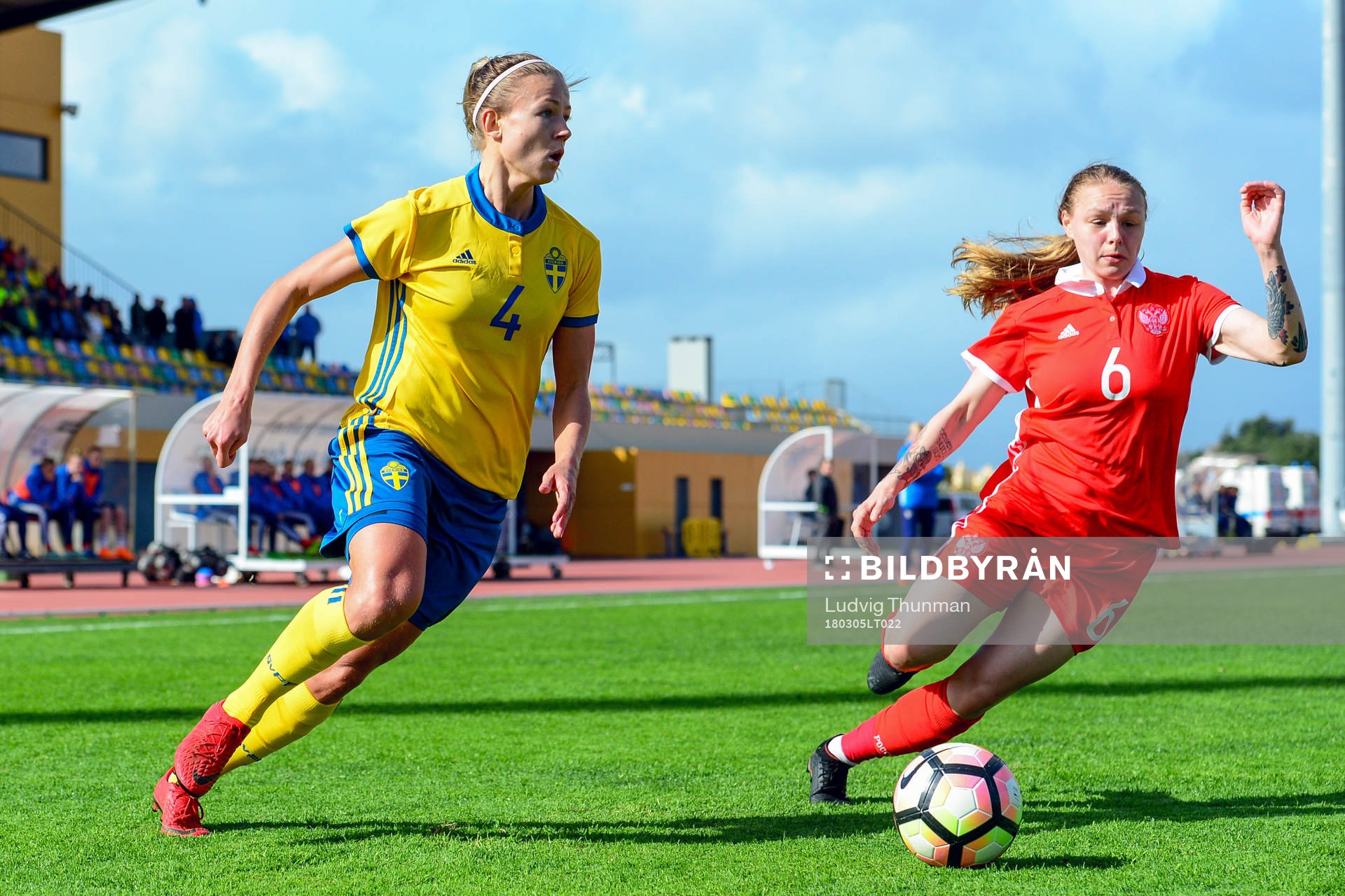 Sveriges Hanna Glas och Rysslands Alena Andreeva