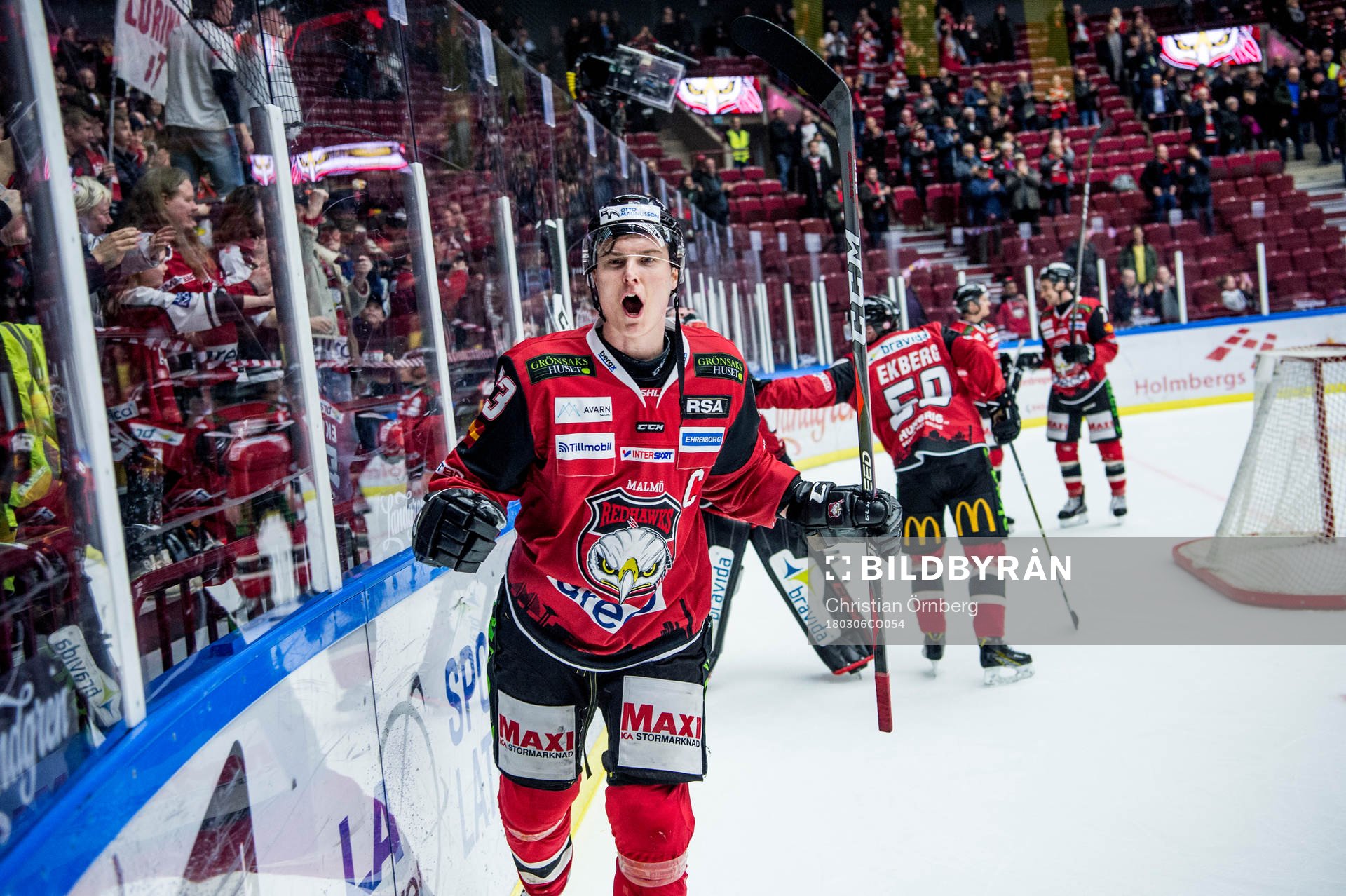 Malmö Redhawks Fredrik Händemark jublar