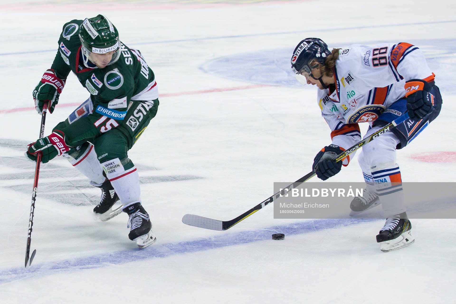 Frölundas Matt Donovan mot Växjös Adam Brodecki