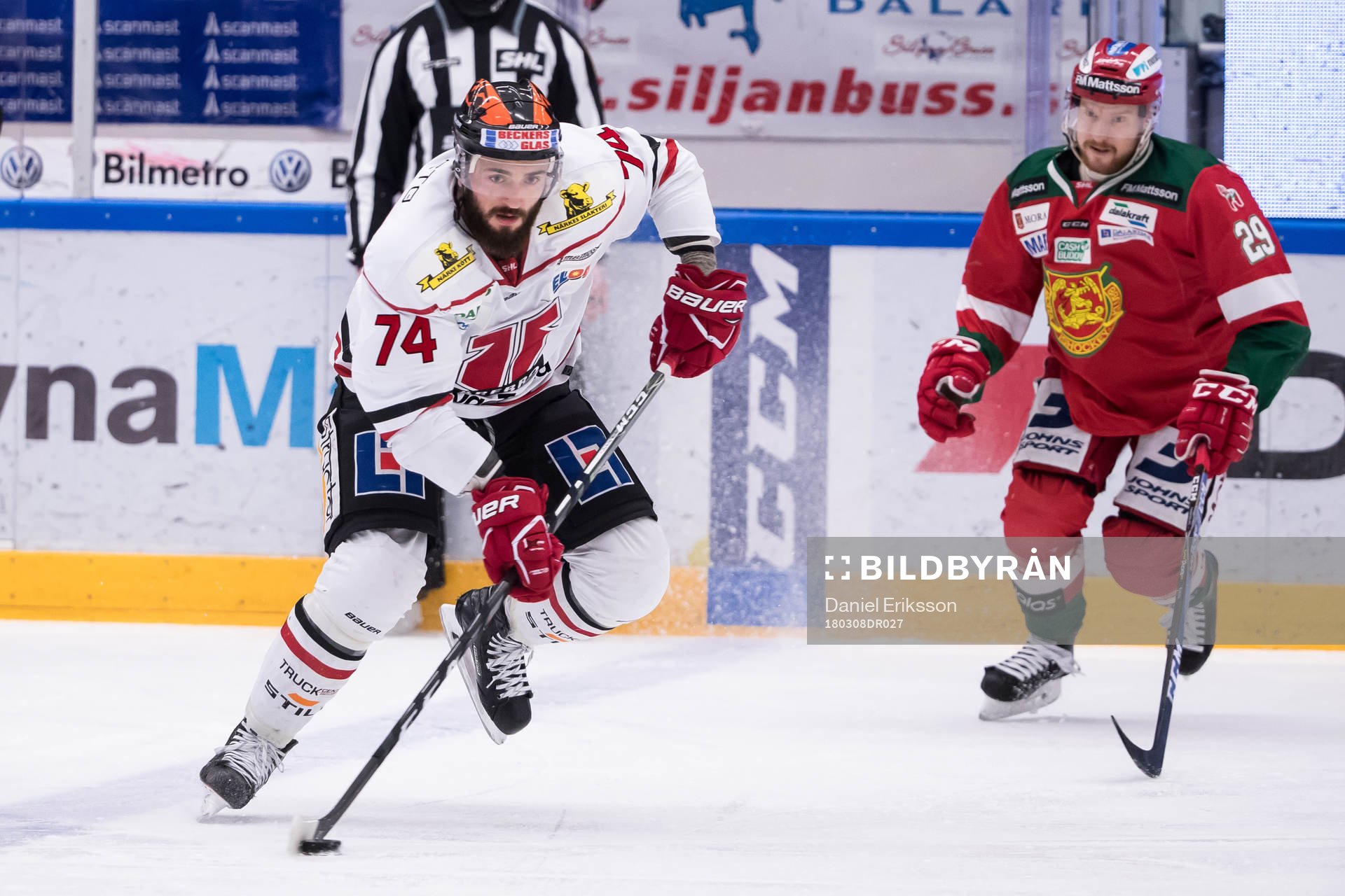 Örebros Nick Ebert och Moras Marcus Fagerudd  i