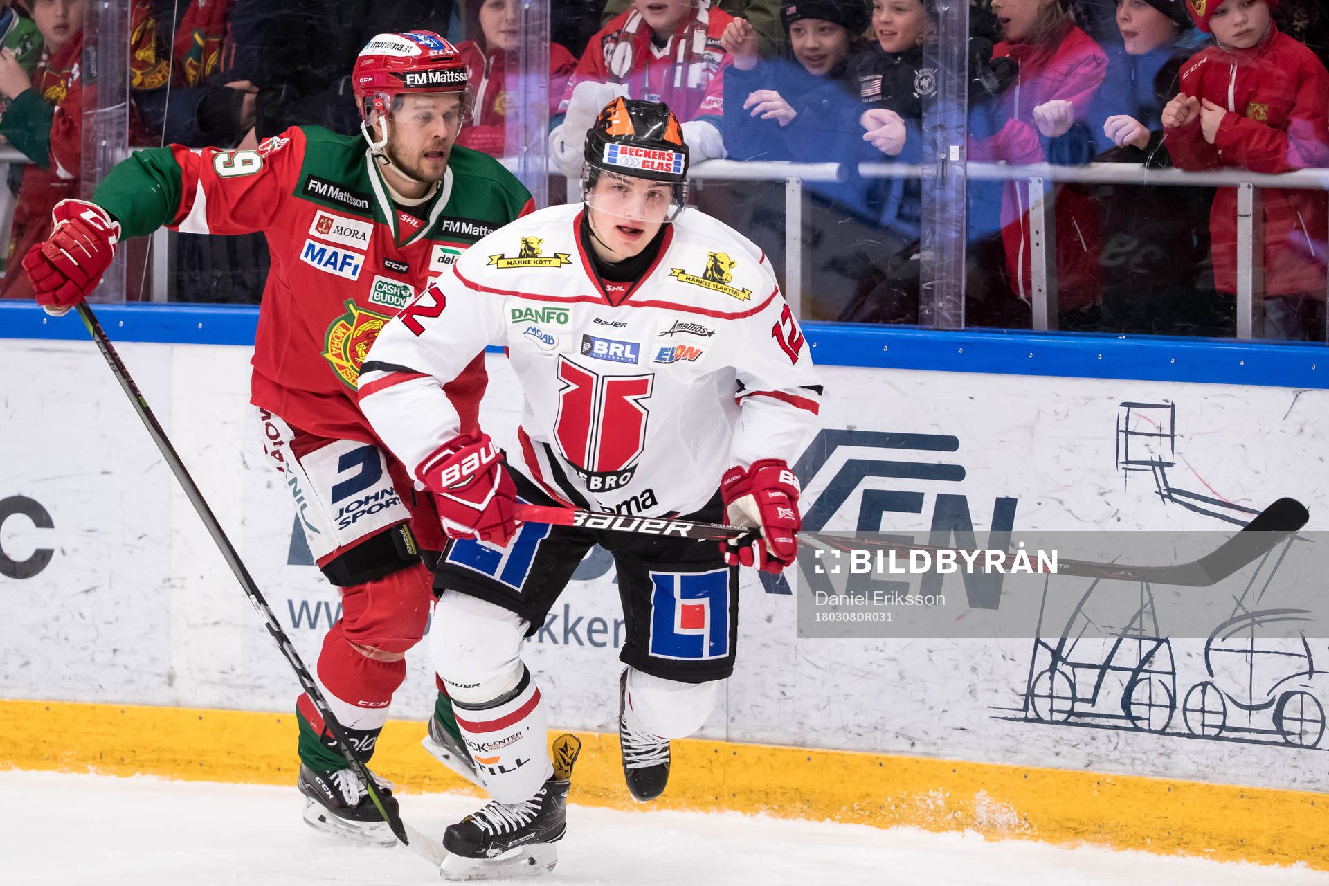 Örebros Glenn Gustafsson och Moras Jacob Nilsson  i