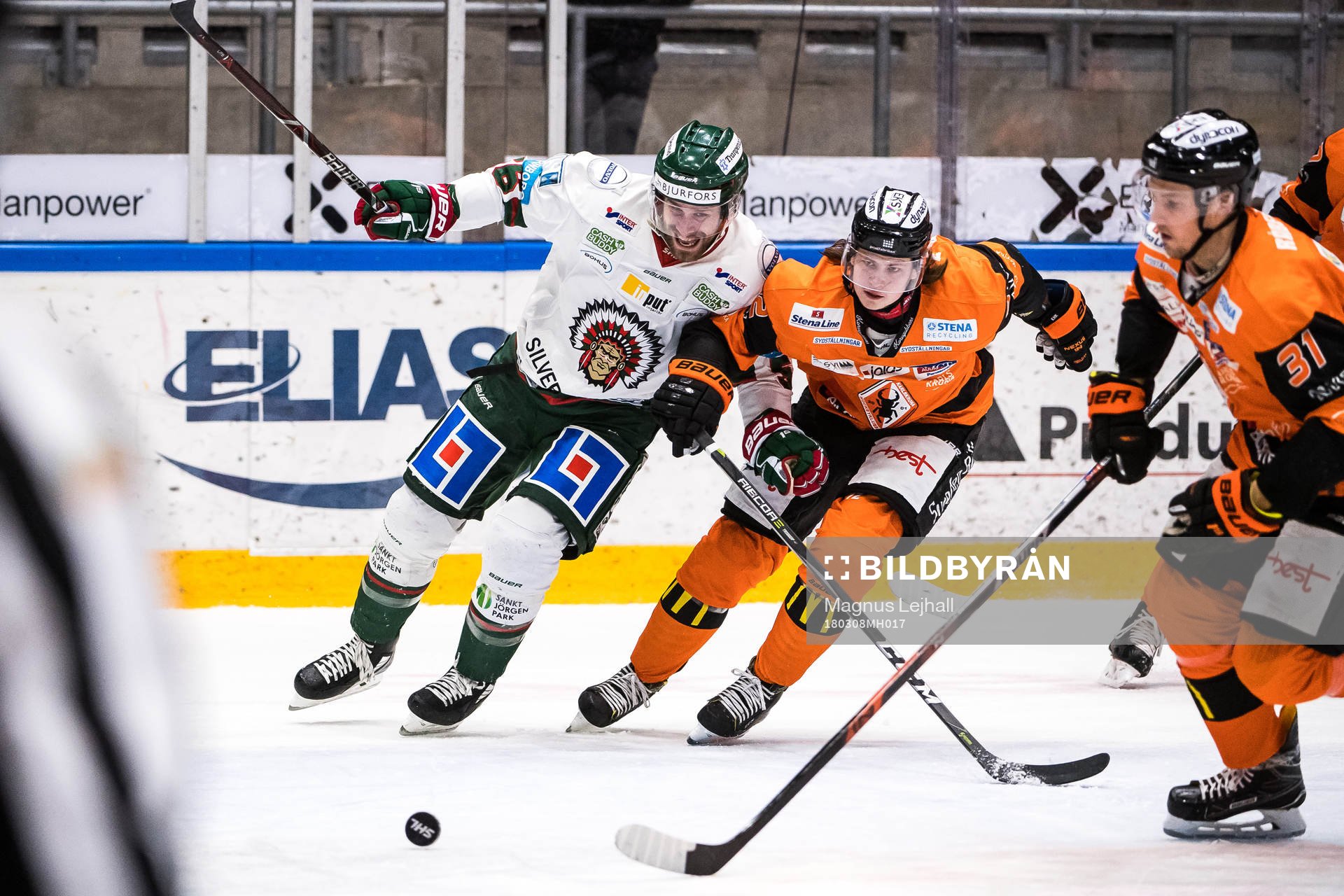Frölundas Jonathan Sigalet och  Karlskronas Dennis