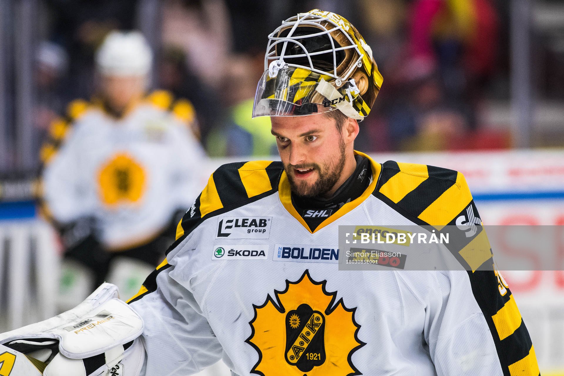 Skellefteås målvakt Gustaf Lindvall