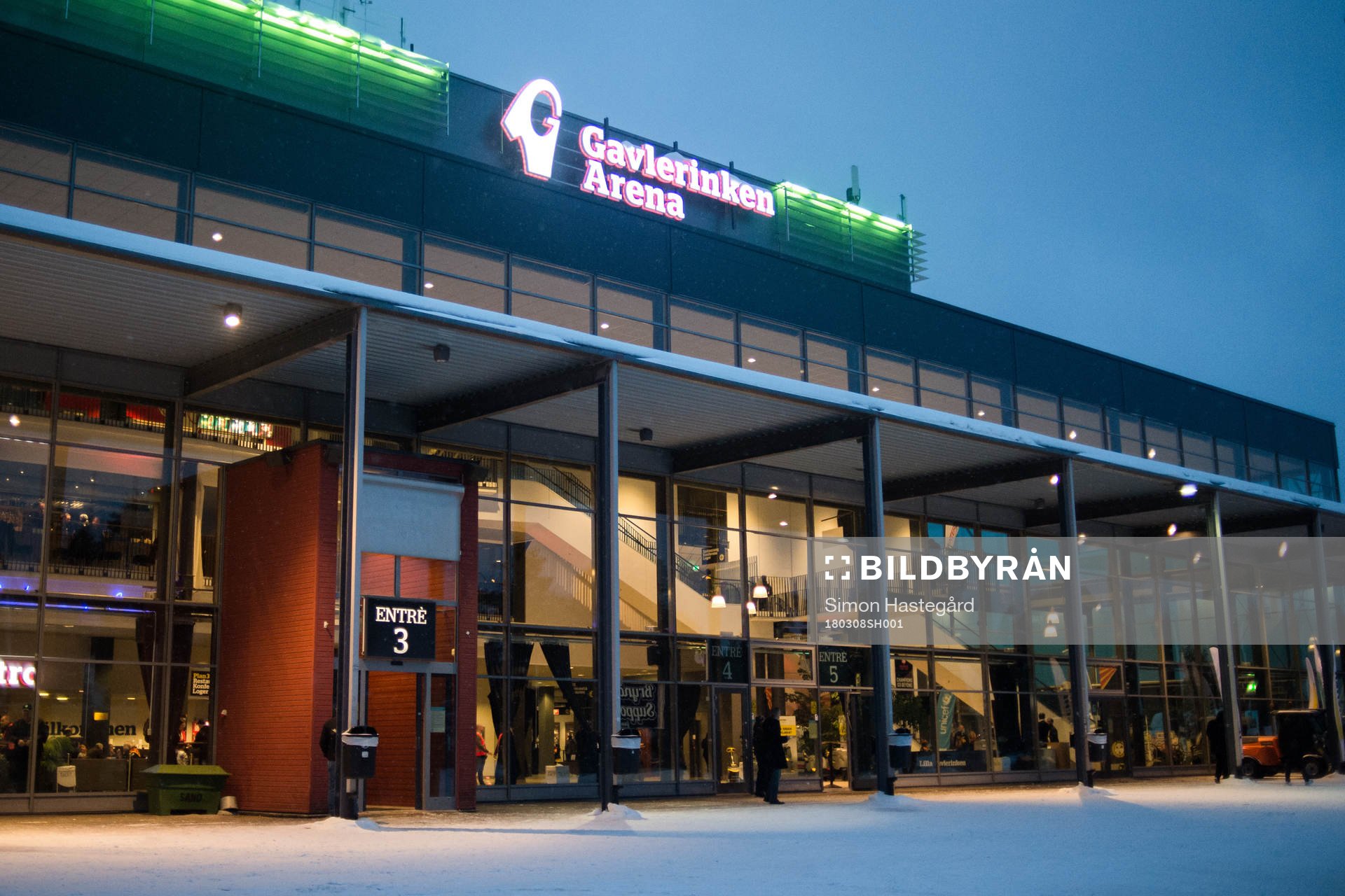 Gavlerinken Arena före ishockeymatchen i SHL mellan