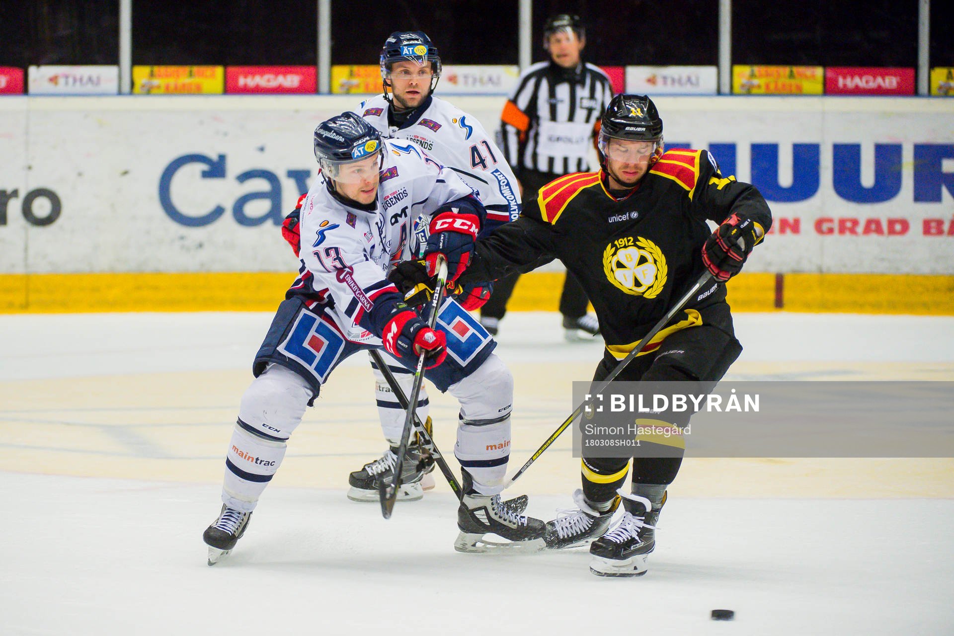 Linköpings Andrew Gordon och Brynäs Kevin Clark