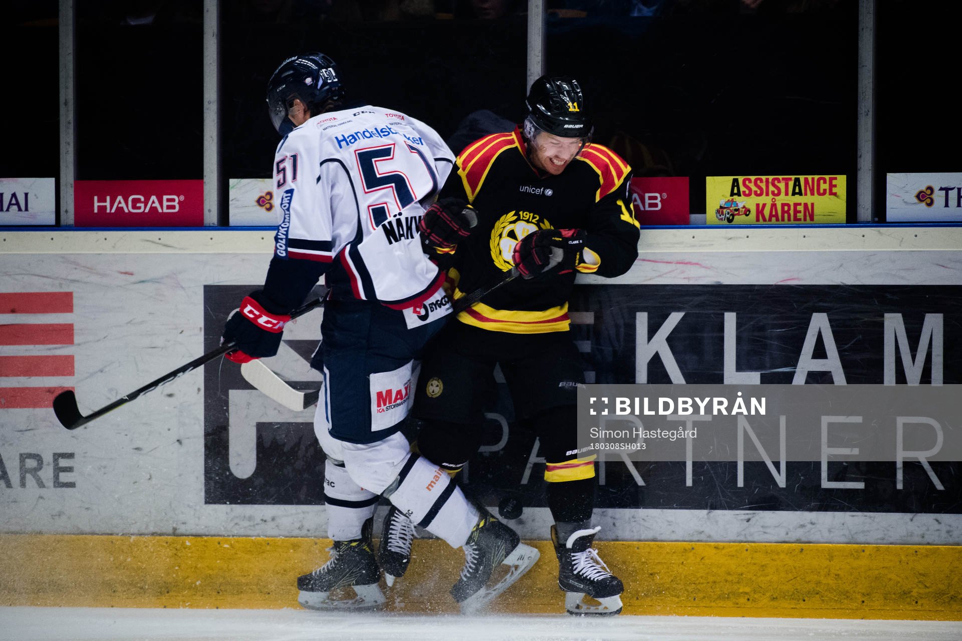 Linköpings Kristian Näkyvä och Brynäs Kevin Clark