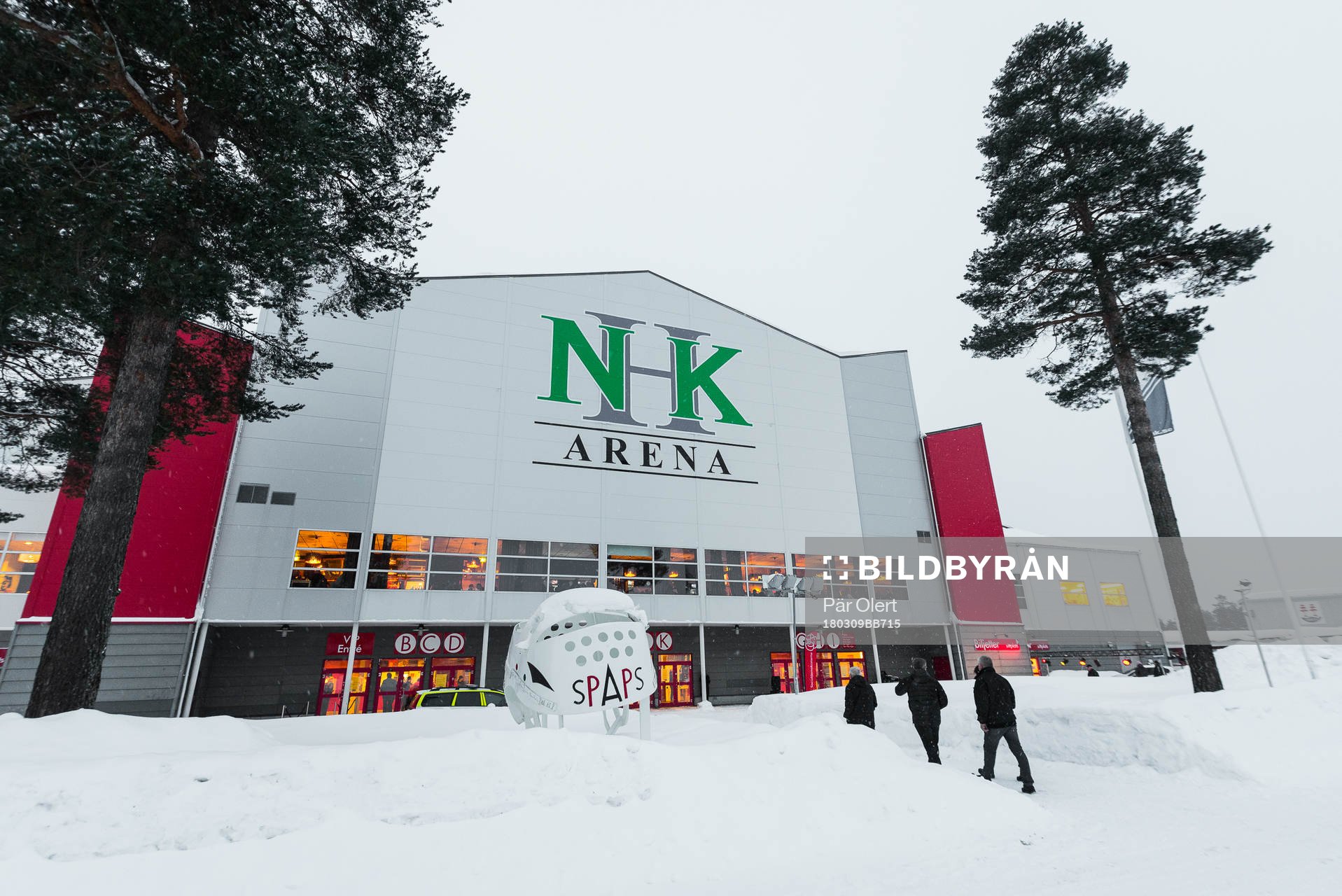 NHK Arena innan ishockeymatchen i Hockeyallsvenska finalen