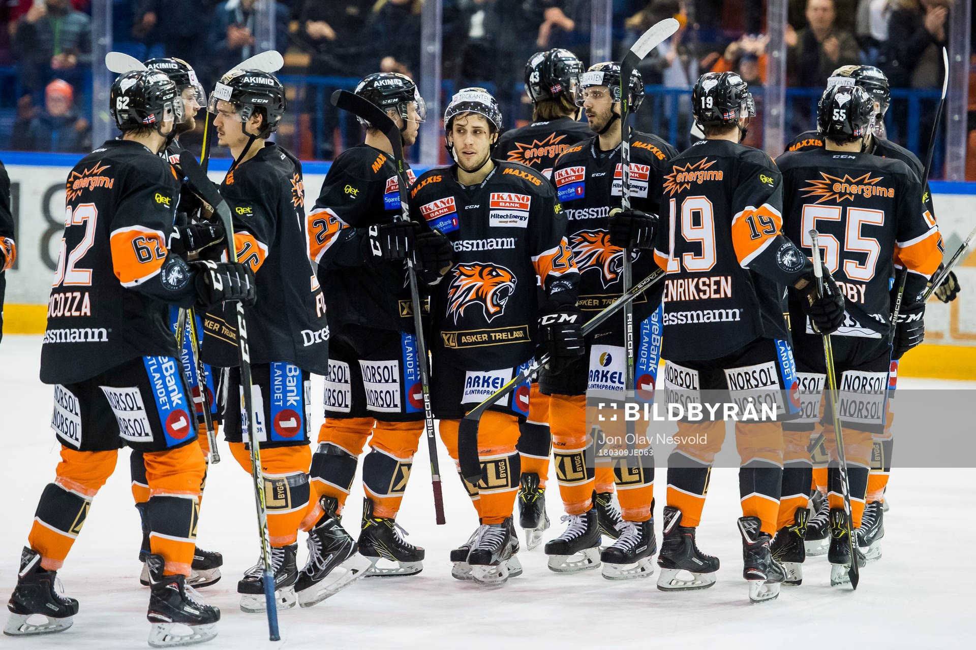 Garry Stanley Nunn of Frisk Asker celebrates with his