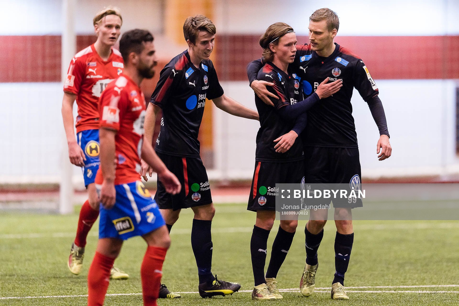 Helsingborgs Max Svensson, Adam Eriksson och Andri