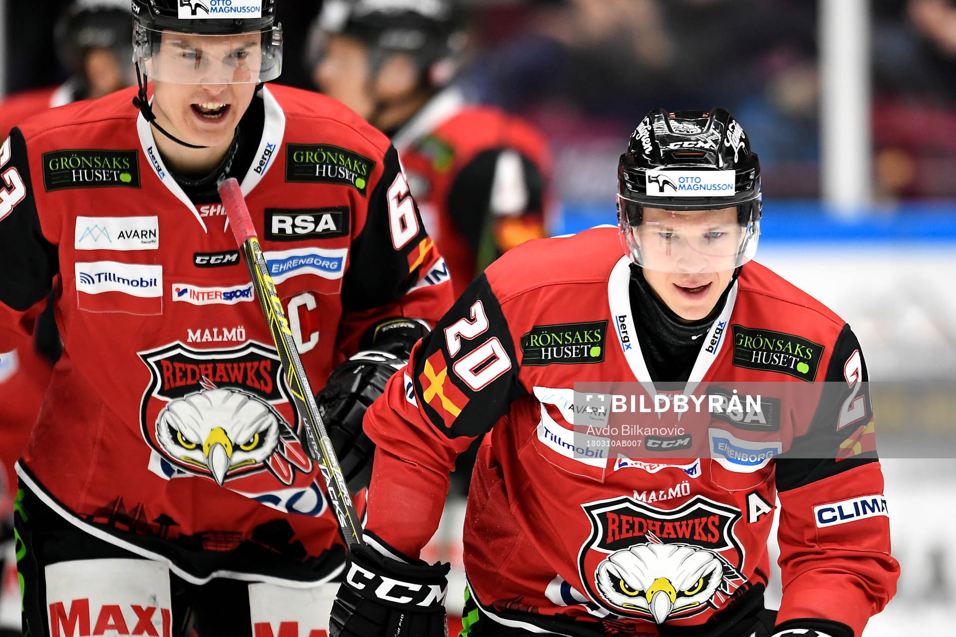 Malmö Redhawks Erik Forssell jublar