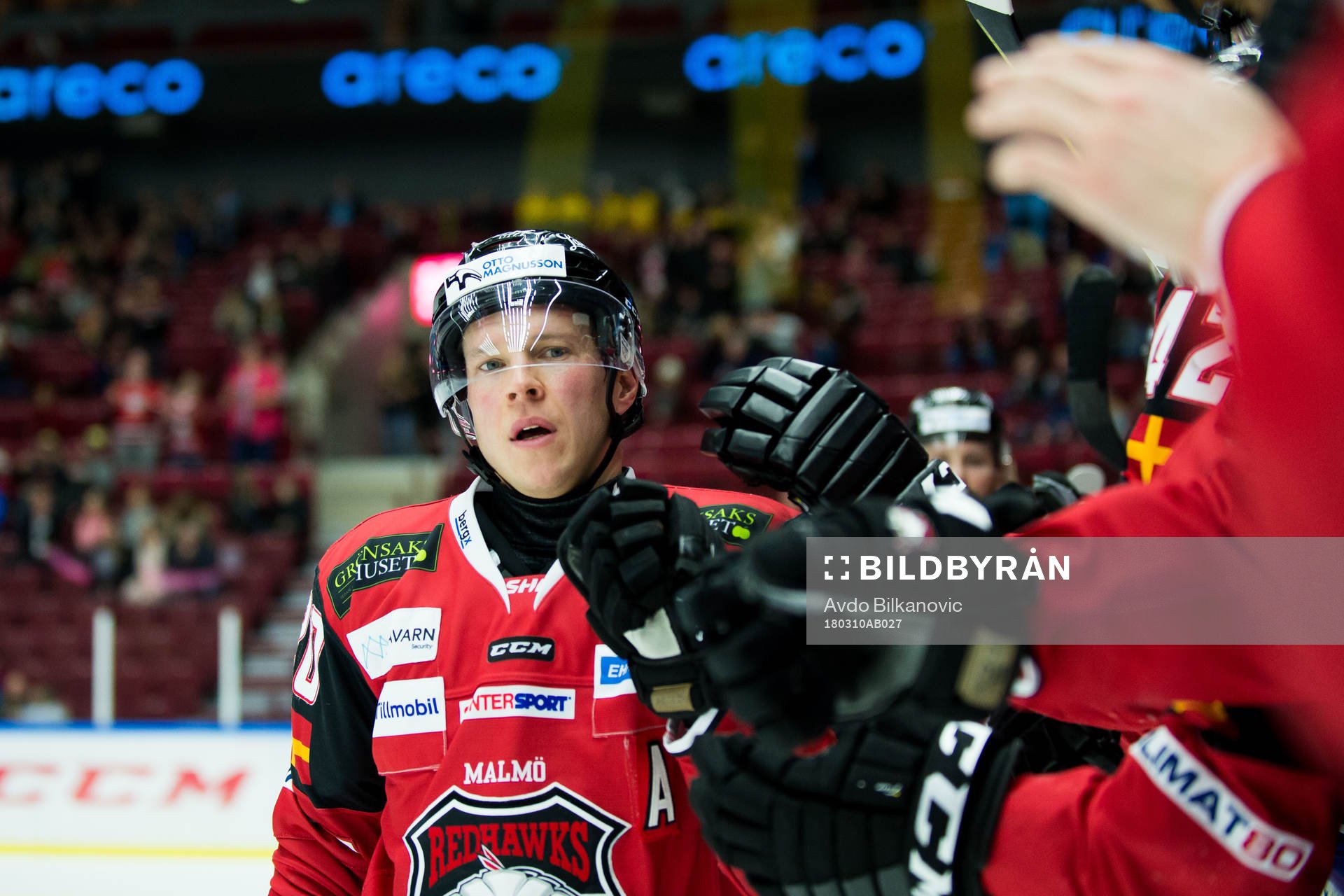 Malmö Redhawks Erik Forssell jublar