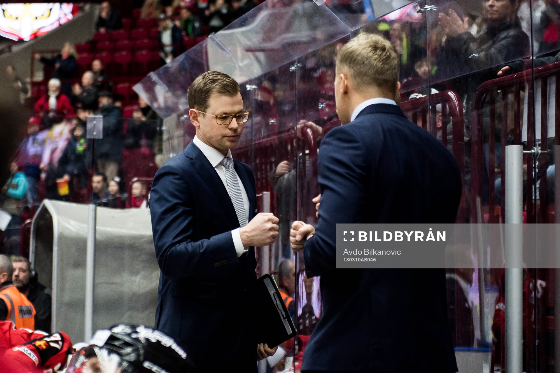 Malmö Redhawks huvudtränare Peter Andersson och