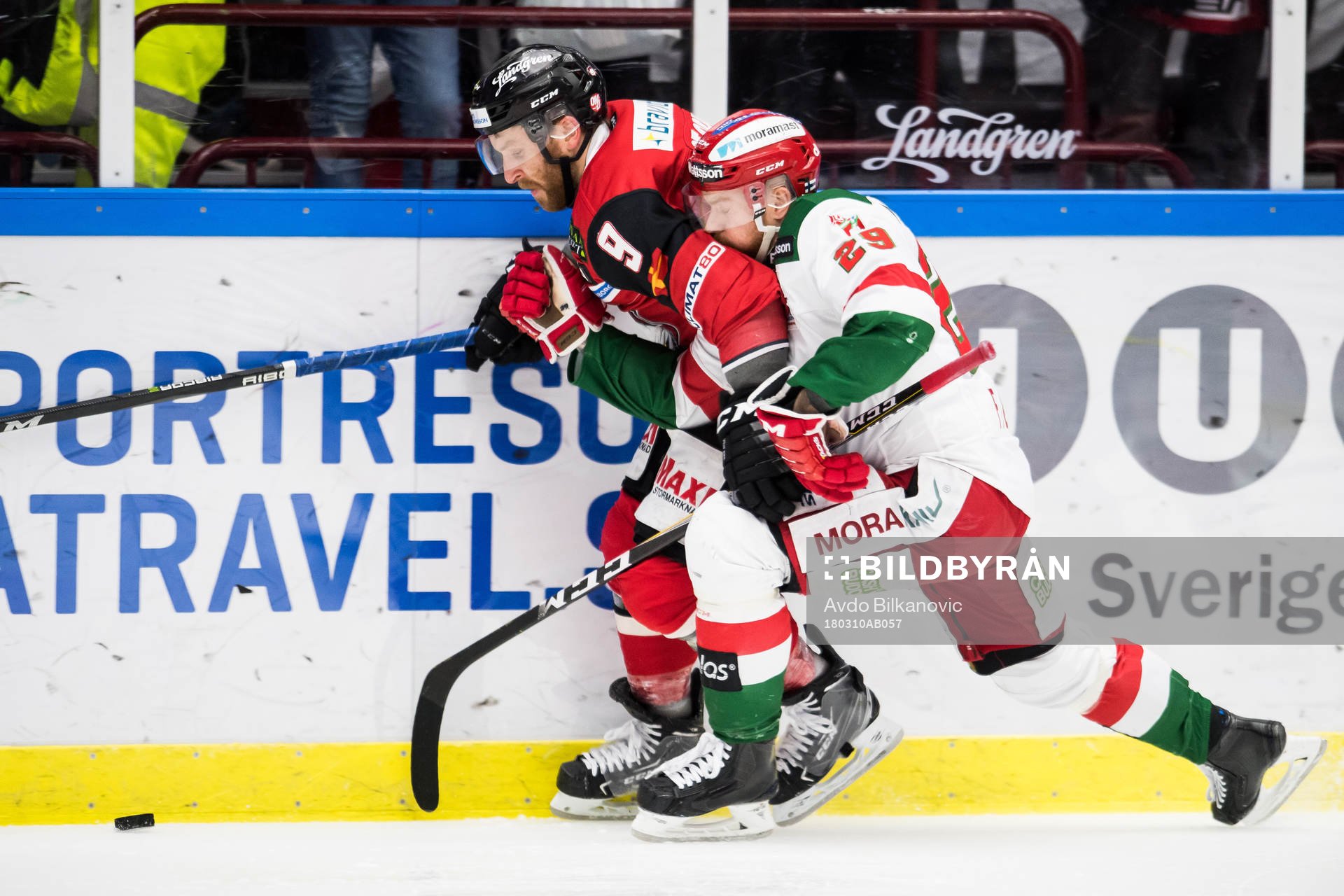 Malmö Redhawks Frederik Storm och Moras Marcus Fagerudd