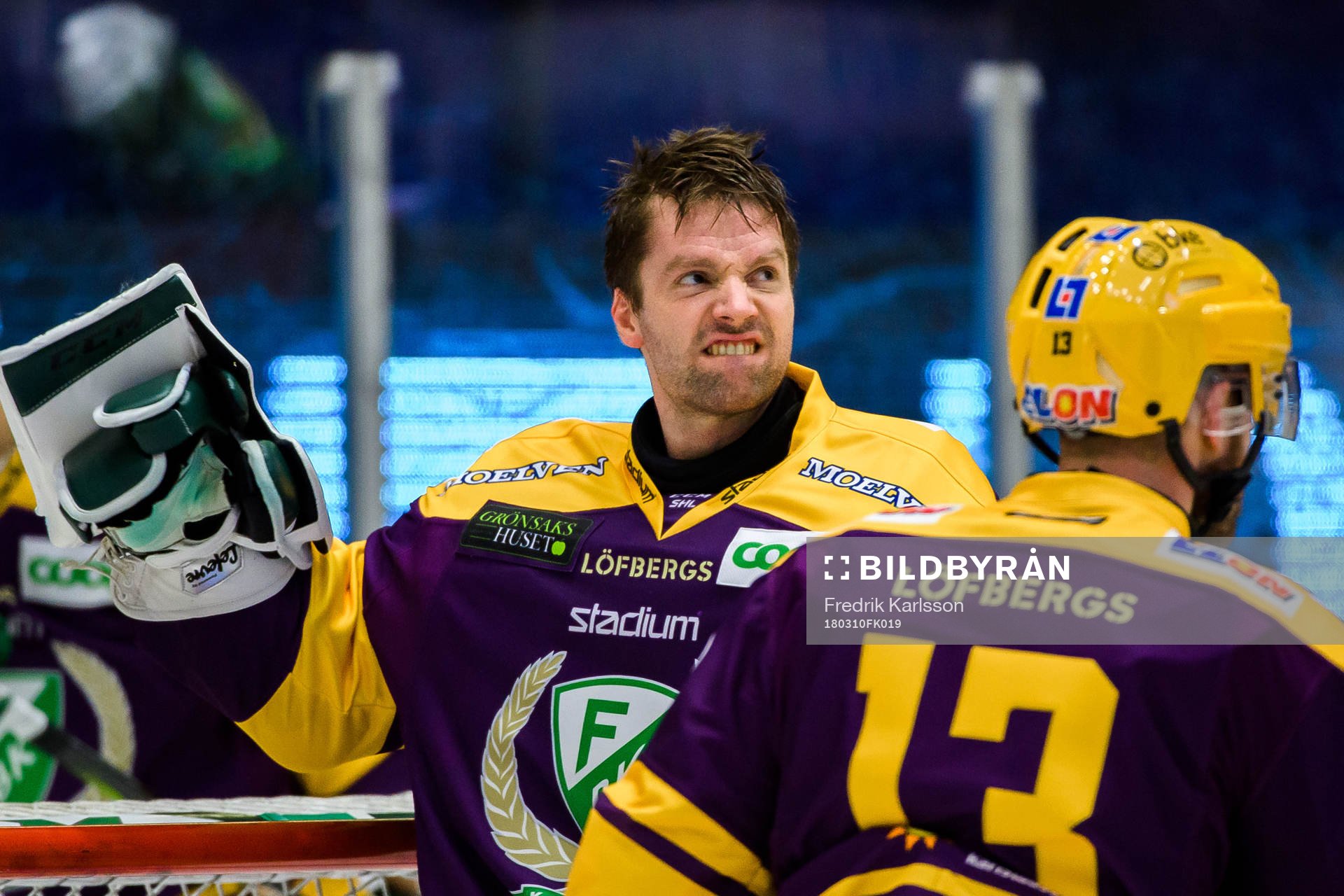 Färjestads målvakt Lars Haugen