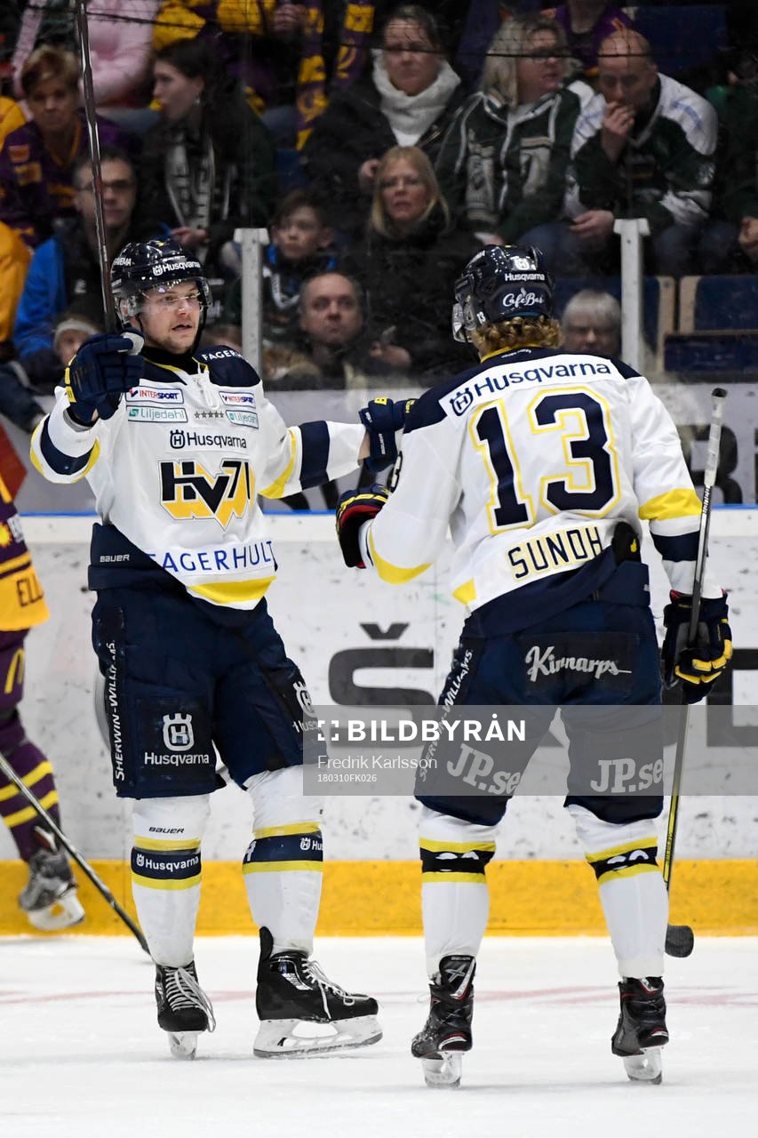 s Max Wärn och Oscar Sundh jublar
