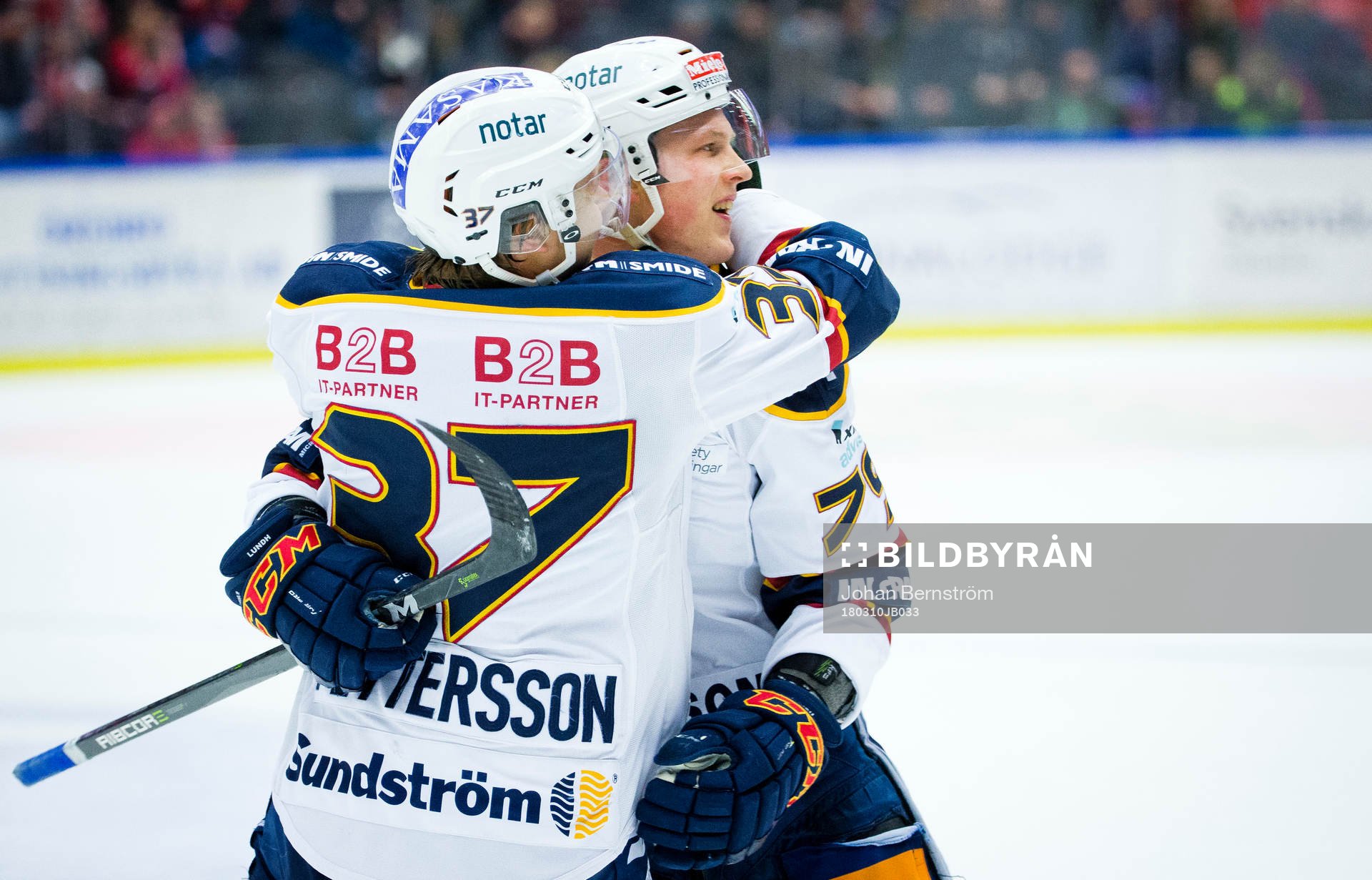 Djurgårdens Patrik Lundh jublar