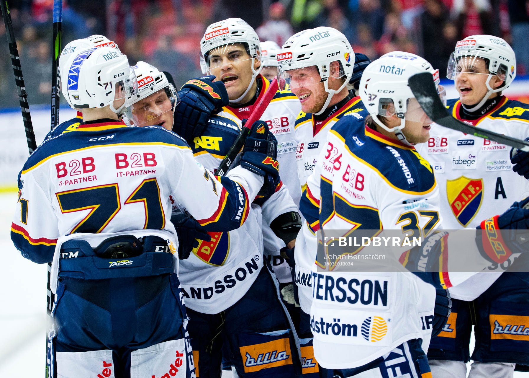 Djurgårdens Patrik Lundh jublar