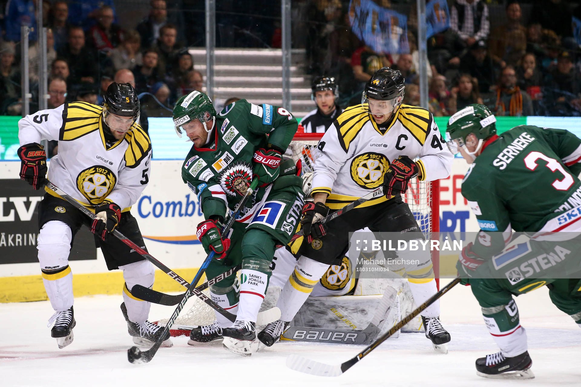 Frölundas Jan Mursak och Brynäs Lukas Kilström samt